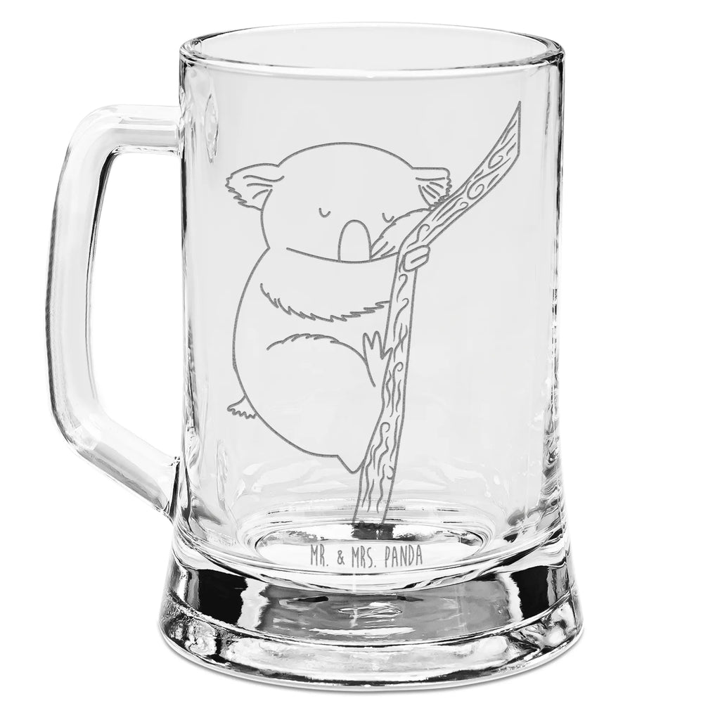 Gravur Bierkrug Koalabär Bierkrug, Bier Krug, Bierkrug Glas, Vatertag, Tiermotive, Gute Laune, lustige Sprüche, Tiere, Koala, träumen, Traum, schlafen, Schlafzimmer, Traumland, Bär, Koalabär