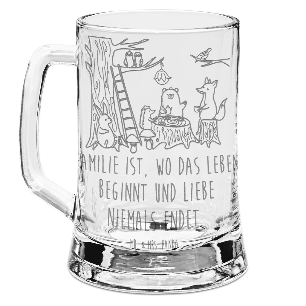 Gravur Bierkrug Waldtiere Picknick Bierkrug, Bier Krug, Bierkrug Glas, Vatertag, Tiermotive, Gute Laune, lustige Sprüche, Tiere, Waldtiere, Picknick, Wald, Fuchs, Hase, Igel, Maus, Eichhörnchen