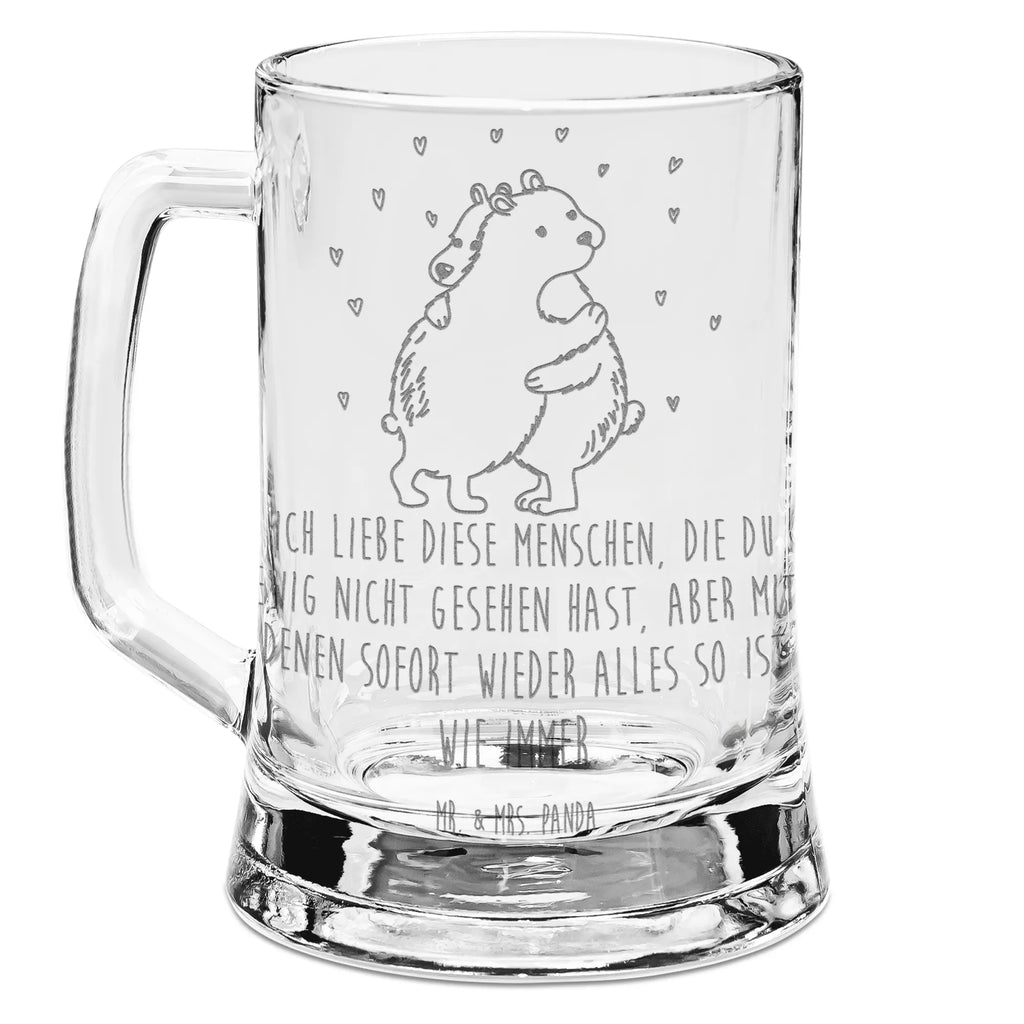 Gravur Bierkrug Eisbär Umarmen Bierkrug, Bier Krug, Bierkrug Glas, Vatertag, Tiermotive, Gute Laune, lustige Sprüche, Tiere