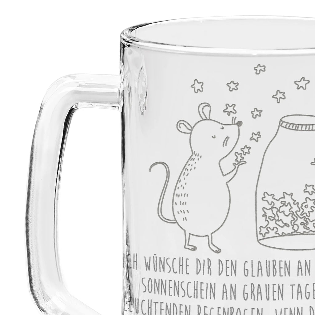 Gravur Bierkrug Maus Sterne Bierkrug, Bier Krug, Bierkrug Glas, Vatertag, Tiermotive, Gute Laune, lustige Sprüche, Tiere, Maus, Sterne, Wunsch, Kind, Taufe, Taufgeschenk, Geburt, Schwangerschaft, erstes Kind, Kindergeburtstag, Geburtstag, Hoffnung, Träume