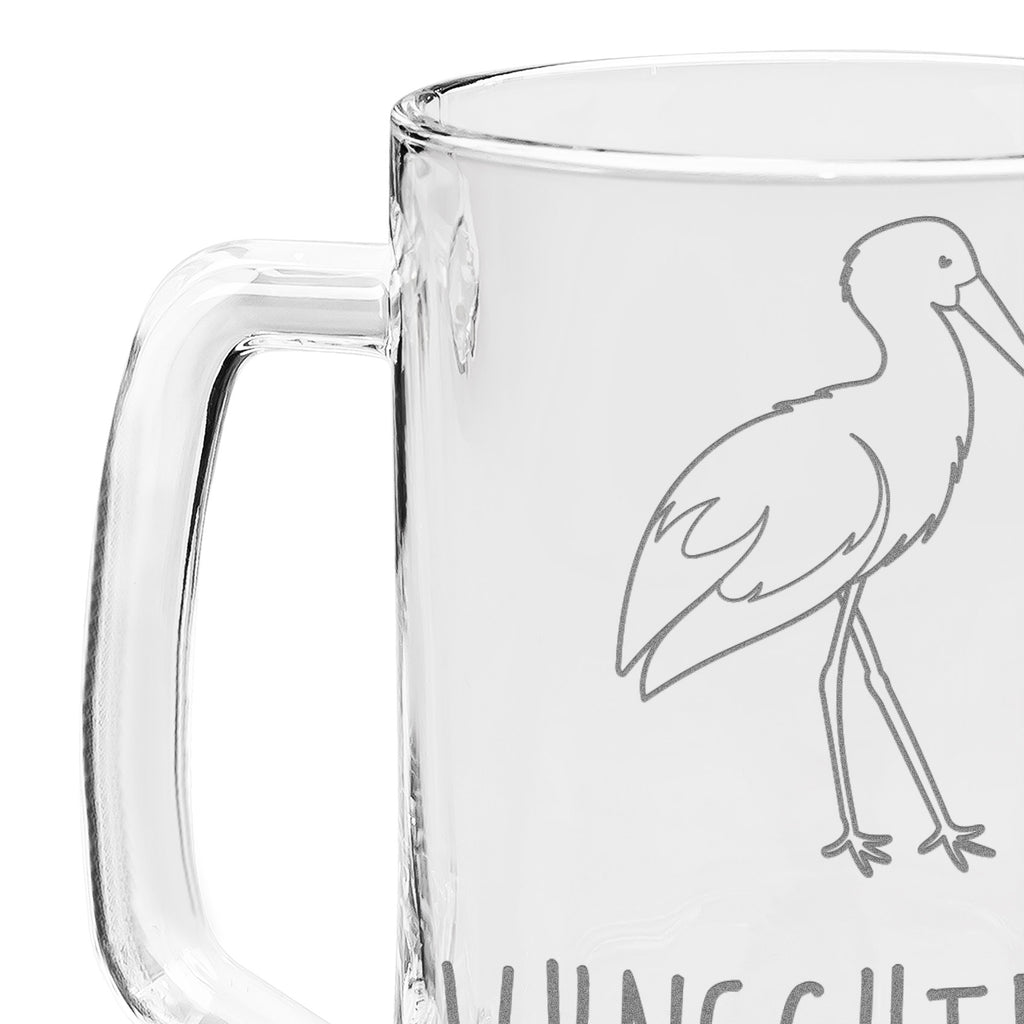 Personalisierter Gravur Bierkrug Storch Personalisierter Bierkrug, Personalisierter Bier Krug, Personalisiertes Bierkrug Glas, Bierkrug mit Namen, Bier Krug mit Namen, Bierkrug Glas mit Namen, Vatertag, Wunschtext, Wunschname, Personalisierbar, Selbst gestalten, Tiermotive, Gute Laune, lustige Sprüche, Tiere, Storch, Störche, Schwangerschaft, Geburt, Mutter, Mütter, Mutter werden, Schwanger, Babybauch, Baby