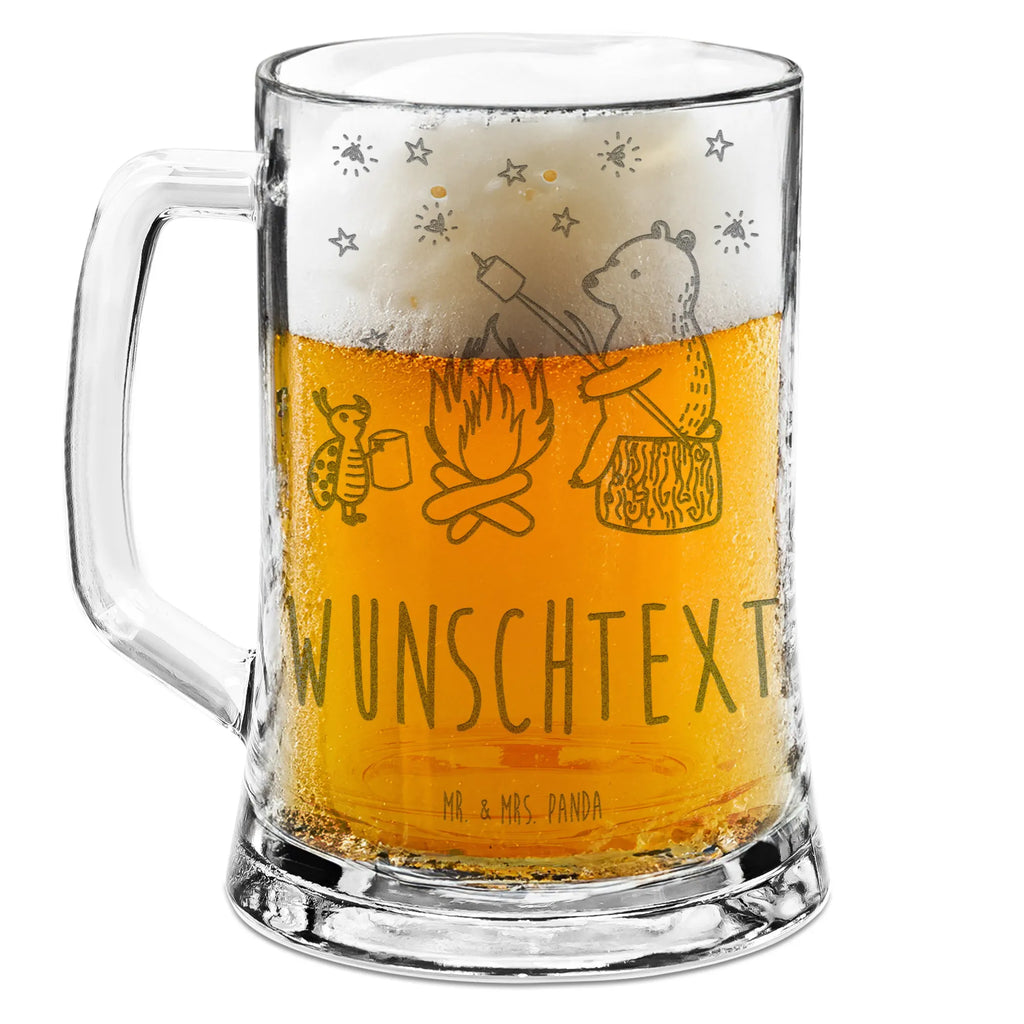 Personalisierter Gravur Bierkrug Bär & Marienkäfer Lagerfeuer Personalisierter Bierkrug, Personalisierter Bier Krug, Personalisiertes Bierkrug Glas, Bierkrug mit Namen, Bier Krug mit Namen, Bierkrug Glas mit Namen, Vatertag, Wunschtext, Wunschname, Personalisierbar, Selbst gestalten, Bär, Teddy, Teddybär, Lagerfeuer