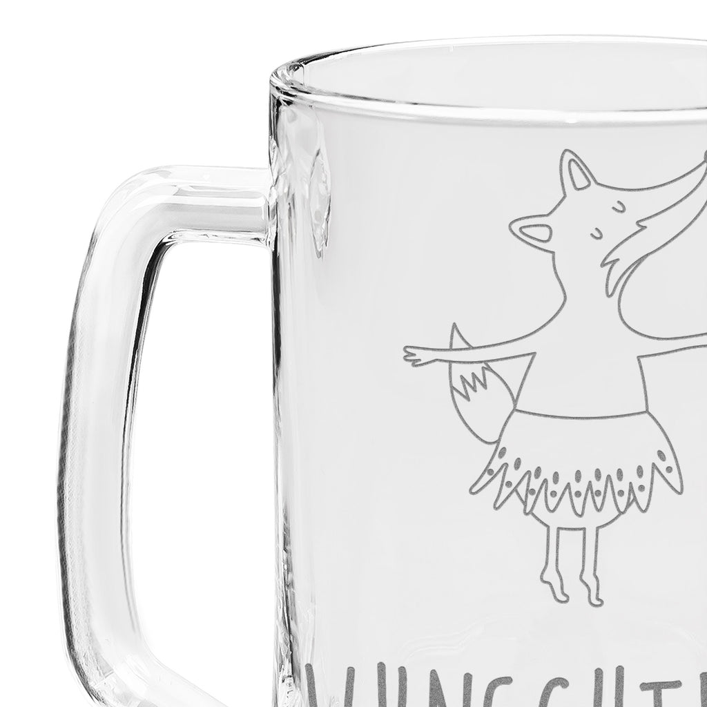 Personalisierter Gravur Bierkrug Fuchs Ballerina Personalisierter Bierkrug, Personalisierter Bier Krug, Personalisiertes Bierkrug Glas, Bierkrug mit Namen, Bier Krug mit Namen, Bierkrug Glas mit Namen, Vatertag, Wunschtext, Wunschname, Personalisierbar, Selbst gestalten, Fuchs, Fuchs Spruch, Füchse, Füchsin, Ballerina, Ballett, Tänzerin, Tanzen, Party, Einladung, Geburtstag