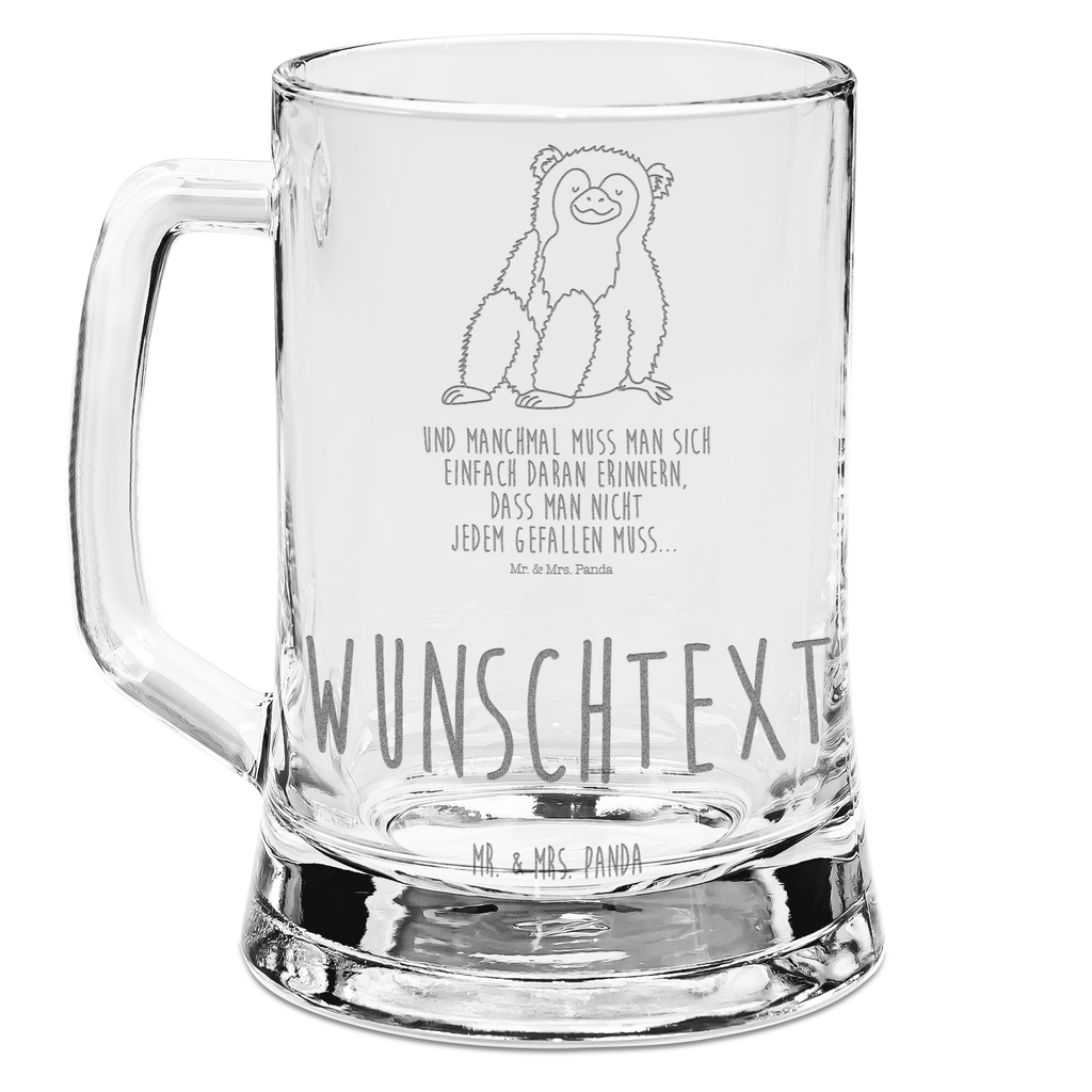 Personalisierter Gravur Bierkrug Affe Personalisierter Bierkrug, Personalisierter Bier Krug, Personalisiertes Bierkrug Glas, Bierkrug mit Namen, Bier Krug mit Namen, Bierkrug Glas mit Namen, Vatertag, Wunschtext, Wunschname, Personalisierbar, Selbst gestalten, Afrika, Wildtiere, Affe, Äffchen, Affen, Selbstliebe, Respekt, Motivation, Selbstachtung, Liebe, Selbstbewusstsein, Selfcare