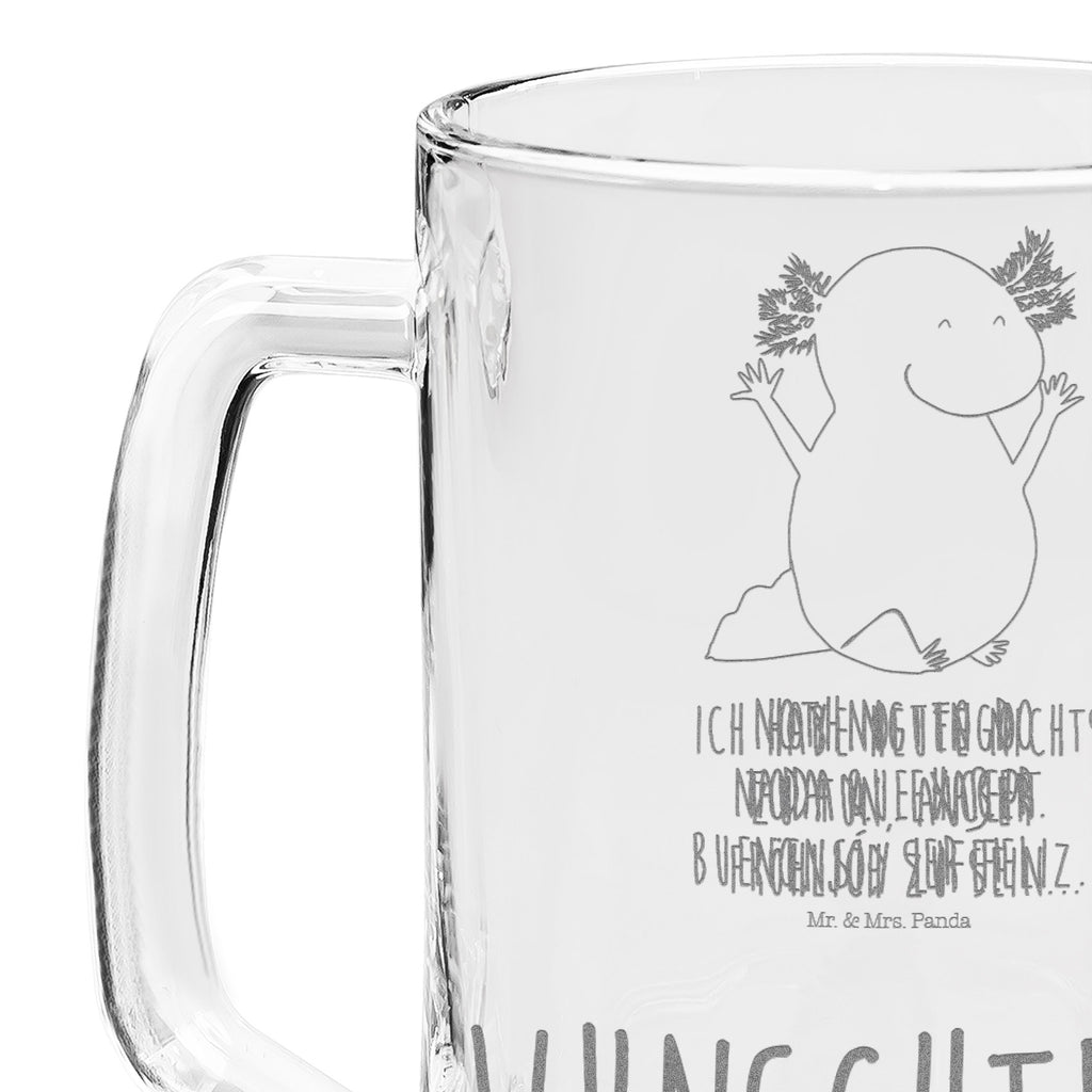 Personalisierter Gravur Bierkrug Axolotl Hurra Personalisierter Bierkrug, Personalisierter Bier Krug, Personalisiertes Bierkrug Glas, Bierkrug mit Namen, Bier Krug mit Namen, Bierkrug Glas mit Namen, Vatertag, Wunschtext, Wunschname, Personalisierbar, Selbst gestalten, Axolotl, Molch, Axolot, Schwanzlurch, Lurch, Lurche, fröhlich, Spaß, Freude, Motivation, Zufriedenheit