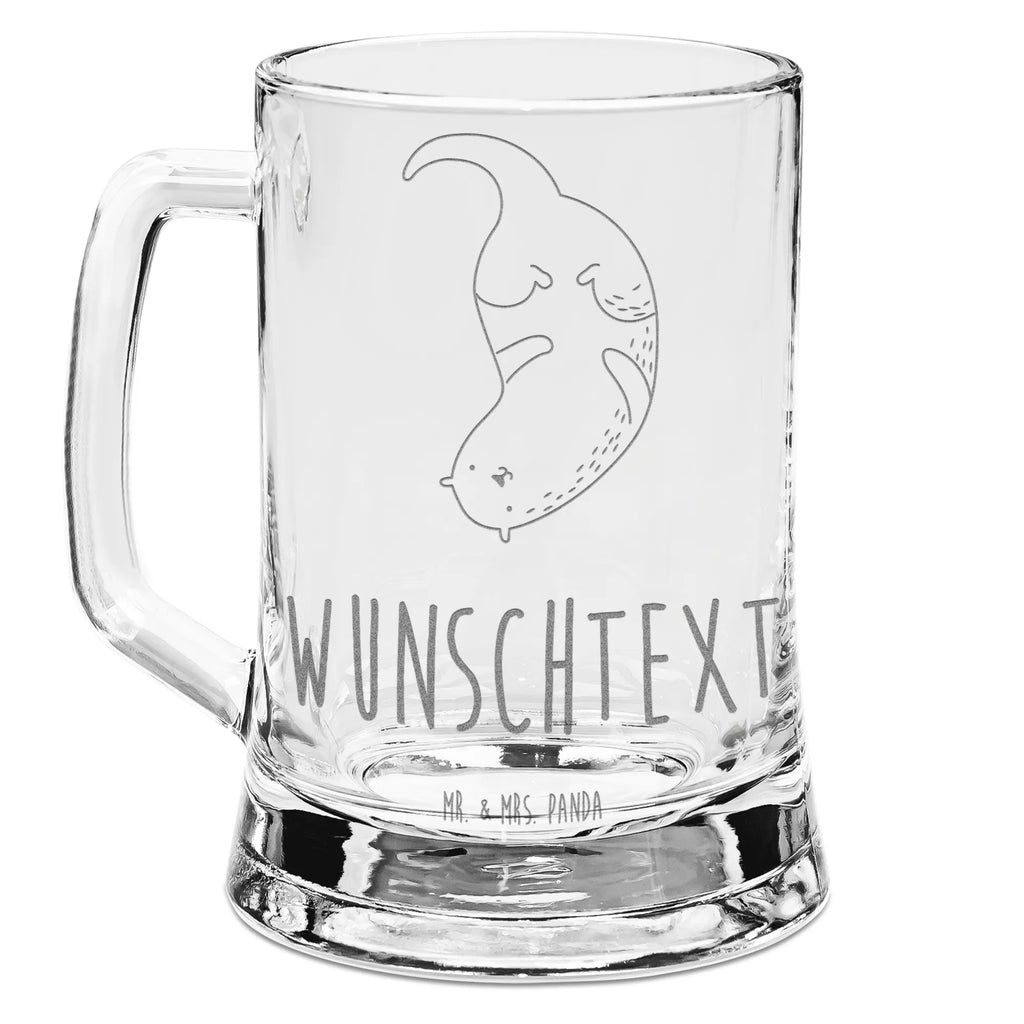 Personalisierter Gravur Bierkrug Otter Kopfüber Personalisierter Bierkrug, Personalisierter Bier Krug, Personalisiertes Bierkrug Glas, Bierkrug mit Namen, Bier Krug mit Namen, Bierkrug Glas mit Namen, Vatertag, Wunschtext, Wunschname, Personalisierbar, Selbst gestalten, Otter, Fischotter, Seeotter, Otter Seeotter See Otter