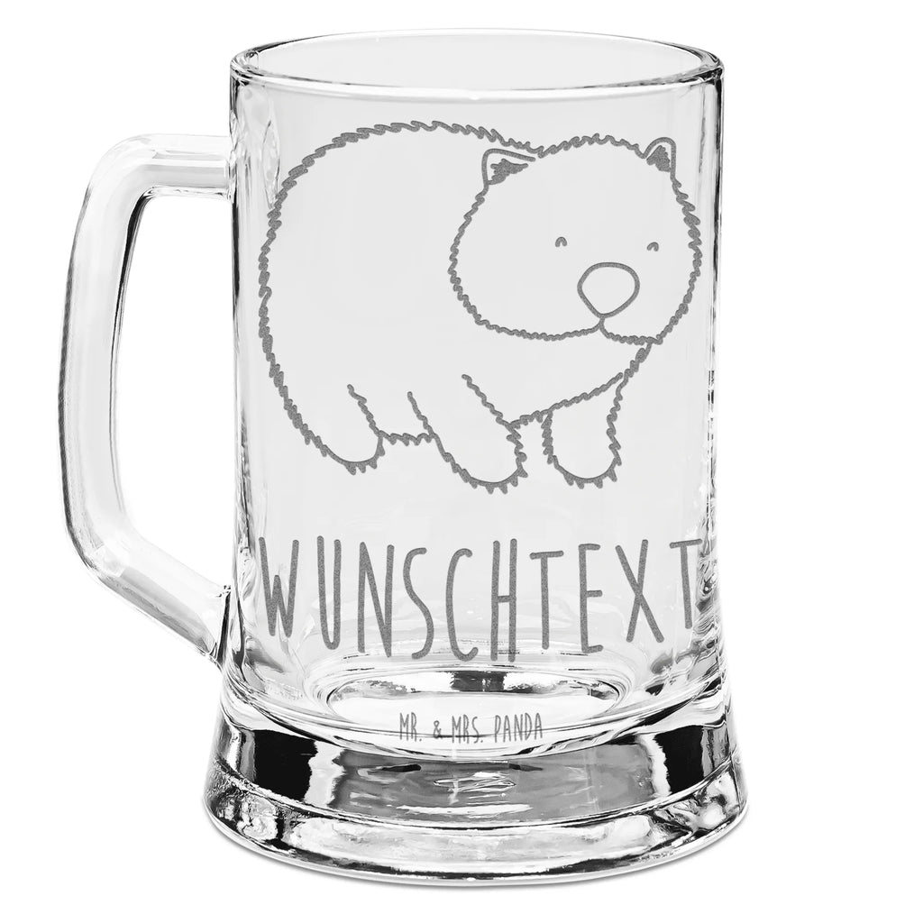 Personalisierter Gravur Bierkrug Wombat Personalisierter Bierkrug, Personalisierter Bier Krug, Personalisiertes Bierkrug Glas, Bierkrug mit Namen, Bier Krug mit Namen, Bierkrug Glas mit Namen, Vatertag, Wunschtext, Wunschname, Personalisierbar, Selbst gestalten, Tiermotive, Gute Laune, lustige Sprüche, Tiere, Wombat, Das Leben ist schön, Motivation, Spruch, Australien