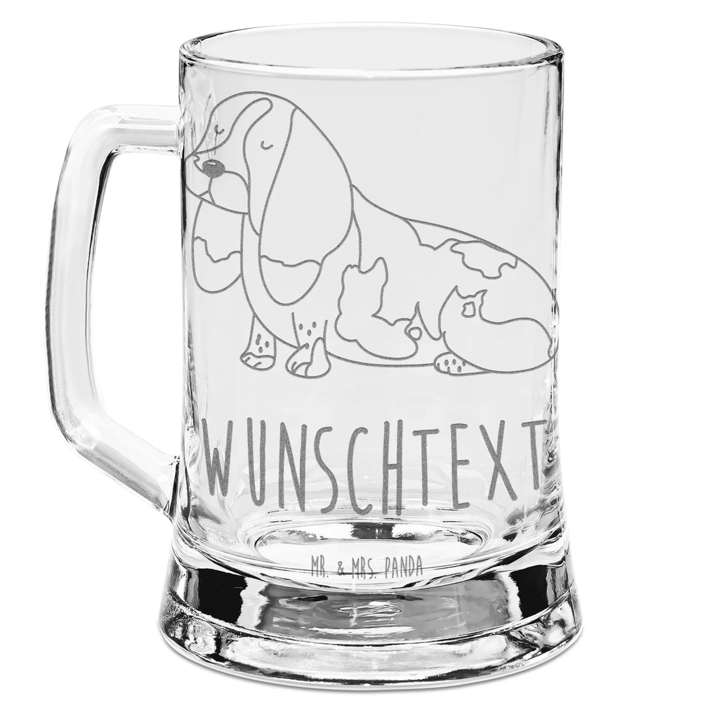 Personalisierter Gravur Bierkrug Hund Basset Hound Personalisierter Bierkrug, Personalisierter Bier Krug, Personalisiertes Bierkrug Glas, Bierkrug mit Namen, Bier Krug mit Namen, Bierkrug Glas mit Namen, Vatertag, Wunschtext, Wunschname, Personalisierbar, Selbst gestalten, Hund, Hundemotiv, Haustier, Hunderasse, Tierliebhaber, Hundebesitzer, Sprüche, Basset Hound, Basset, Hundeliebe, kinderlos