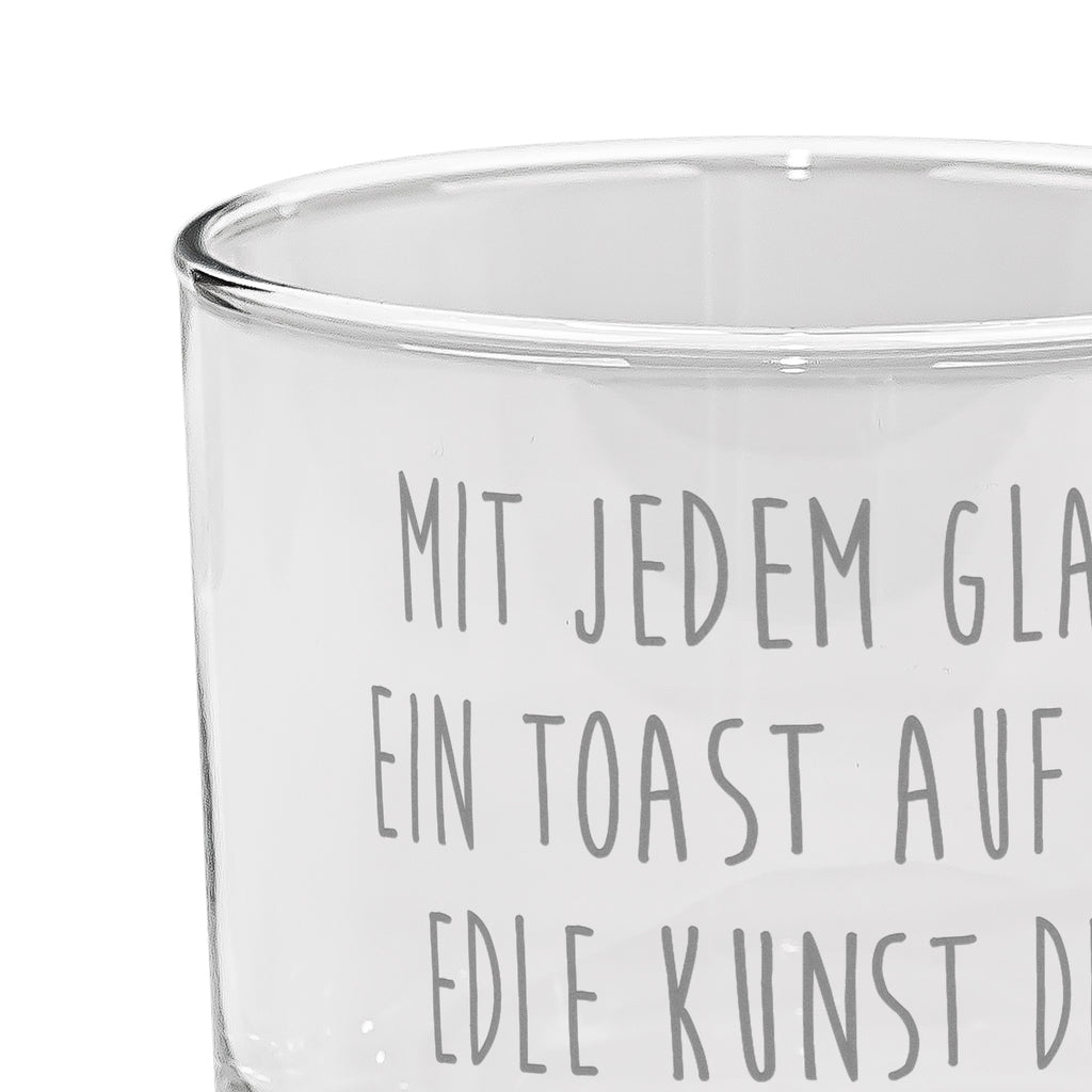 Ginglas Spruch Mit jedem Glas, ein Toast auf die edle Kunst des Gins. Ginglas, Gin Glas, Gin Glas mit Gravur, Ginglas mit Spruch, Gin Glas mit Sprüchen