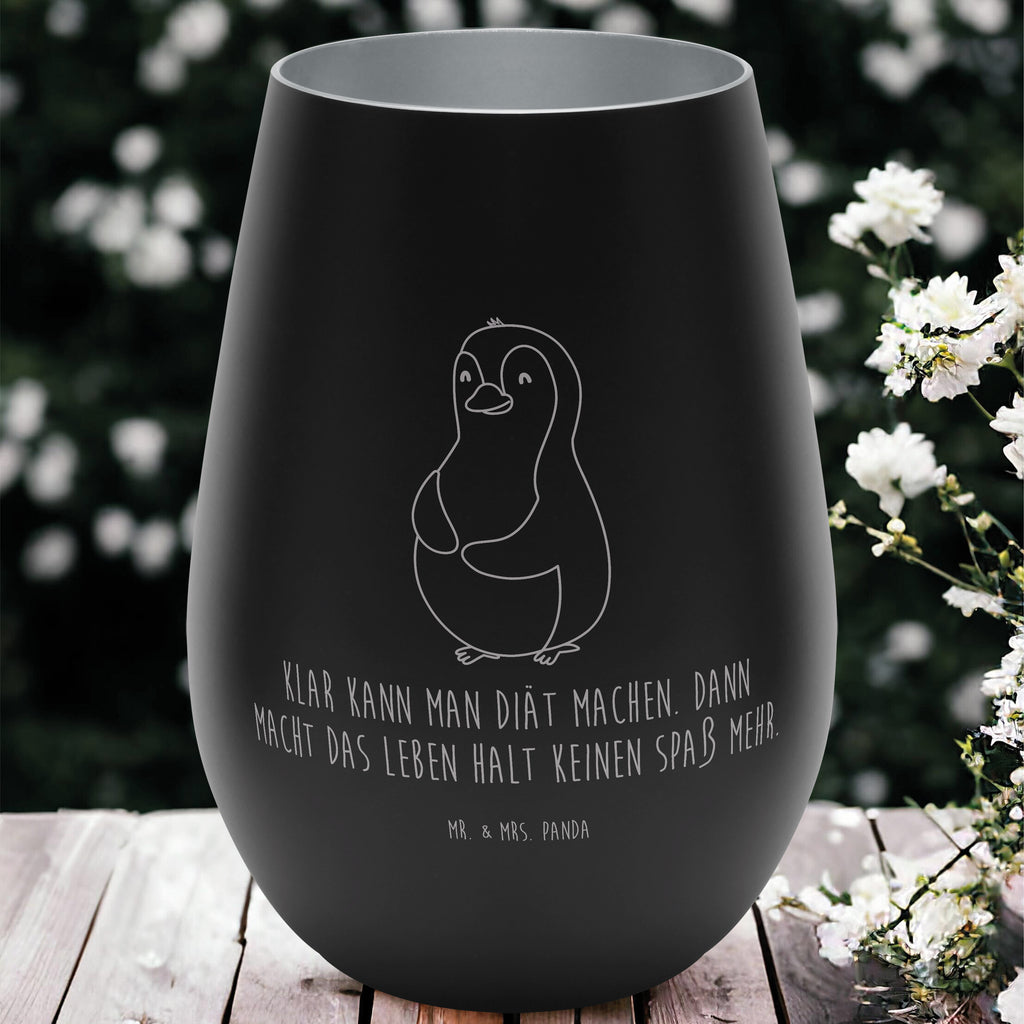 Gold Windlicht Pinguin Diät Windlicht, Teelicht, Graviertes Windlicht, Windlicht Gravur, Kerze, Windlicht aus Glas, Teelicht aus Glas, Pinguin, Pinguine, Diät, Abnehmen, Abspecken, Gewicht, Motivation, Selbstliebe, Körperliebe, Selbstrespekt