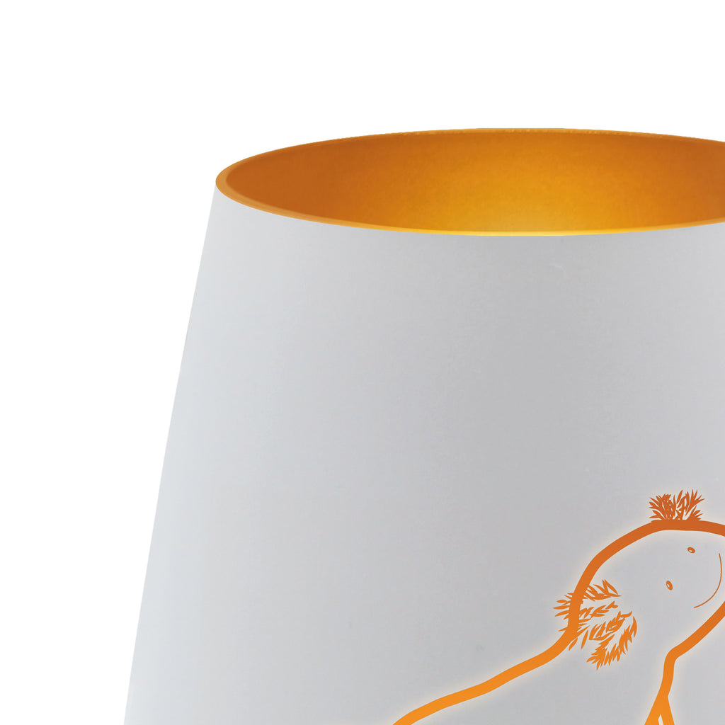 Gold Windlicht Axolotl Schwimmen Windlicht, Teelicht, Graviertes Windlicht, Windlicht Gravur, Kerze, Windlicht aus Glas, Teelicht aus Glas, Axolotl, Molch, Axolot, Schwanzlurch, Lurch, Lurche, Problem, Probleme, Lösungen, Motivation