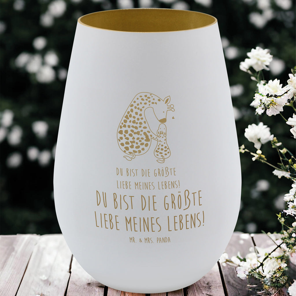 Gold Windlicht Giraffe Kind Windlicht, Teelicht, Graviertes Windlicht, Windlicht Gravur, Kerze, Windlicht aus Glas, Teelicht aus Glas, Afrika, Wildtiere, Giraffe, Kind, Mutter, Mama, Tochter, Sohn, Lieblingsmensch