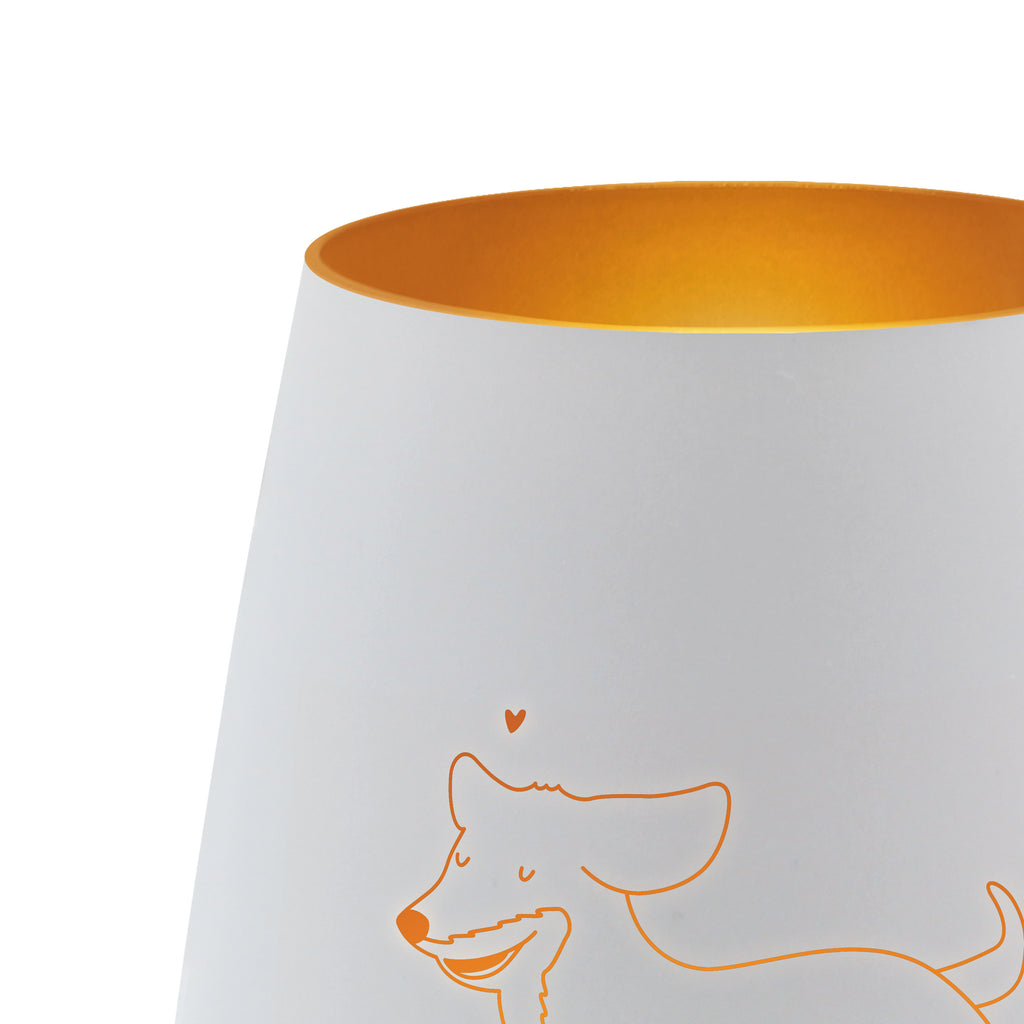 Gold Windlicht Hund Dackel Windlicht, Teelicht, Graviertes Windlicht, Windlicht Gravur, Kerze, Windlicht aus Glas, Teelicht aus Glas, Hund, Hundemotiv, Haustier, Hunderasse, Tierliebhaber, Hundebesitzer, Sprüche, Hunde, Dackel, Dachshund, happy dog