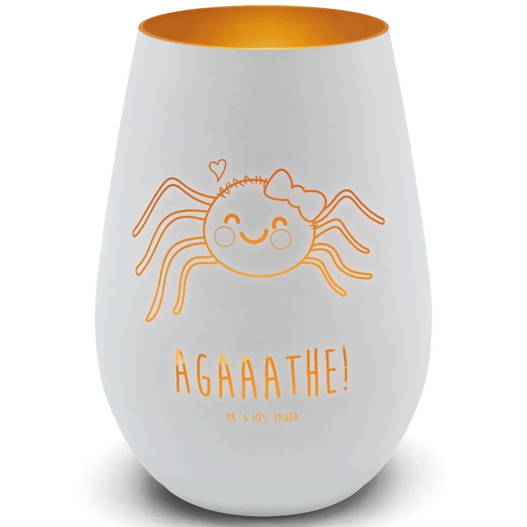 Gold Windlicht Spinne Agathe Freude Windlicht, Teelicht, Graviertes Windlicht, Windlicht Gravur, Kerze, Windlicht aus Glas, Teelicht aus Glas, Spinne Agathe, Spinne, Agathe, Videos, Merchandise, Viral, Viraler Hit, Trend, Beliebte Spinne