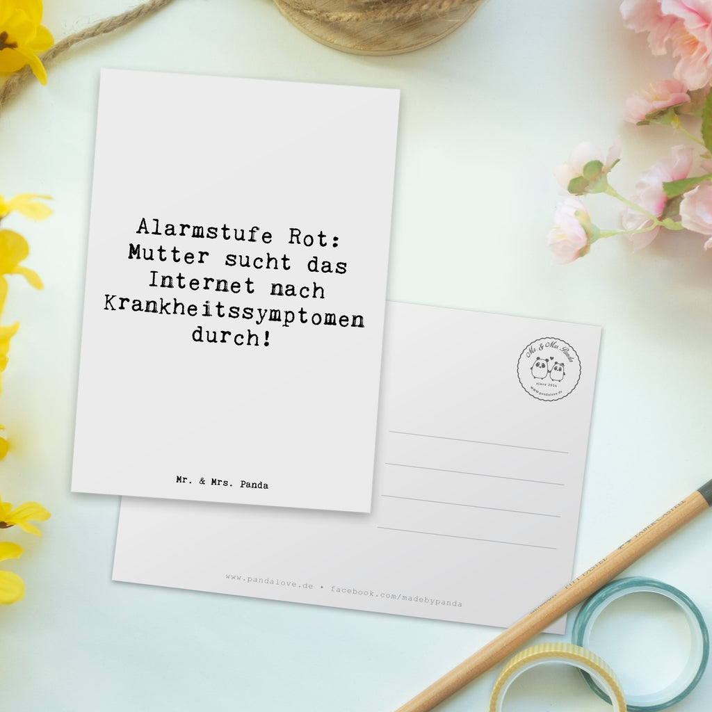 Postkarte Spruch Alarmstufe Rot: Mutter sucht das Internet nach Krankheitssymptomen durch! Postkarte, Karte, Geschenkkarte, Grußkarte, Einladung, Ansichtskarte, Geburtstagskarte, Einladungskarte, Dankeskarte, Ansichtskarten, Einladung Geburtstag, Einladungskarten Geburtstag, Familie, Vatertag, Muttertag, Bruder, Schwester, Mama, Papa, Oma, Opa