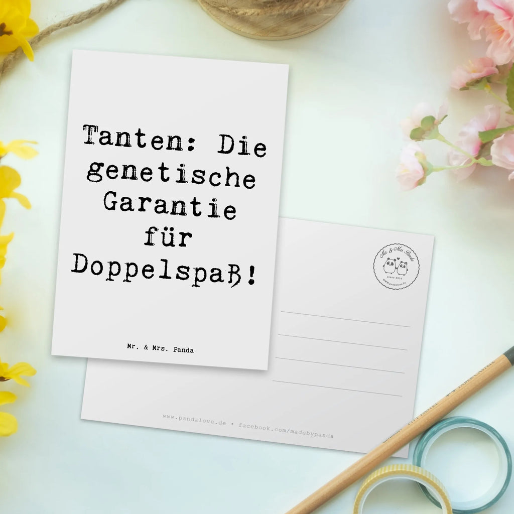 Postkarte Spruch Tanten Doppelspaß Postkarte, Karte, Geschenkkarte, Grußkarte, Einladung, Ansichtskarte, Geburtstagskarte, Einladungskarte, Dankeskarte, Ansichtskarten, Einladung Geburtstag, Einladungskarten Geburtstag, Familie, Vatertag, Muttertag, Bruder, Schwester, Mama, Papa, Oma, Opa