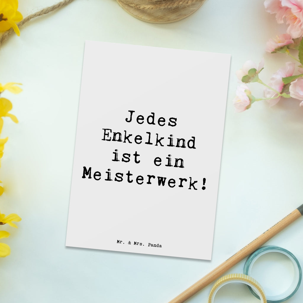 Postkarte Spruch Enkelkinder Meisterwerk Postkarte, Karte, Geschenkkarte, Grußkarte, Einladung, Ansichtskarte, Geburtstagskarte, Einladungskarte, Dankeskarte, Ansichtskarten, Einladung Geburtstag, Einladungskarten Geburtstag, Familie, Vatertag, Muttertag, Bruder, Schwester, Mama, Papa, Oma, Opa