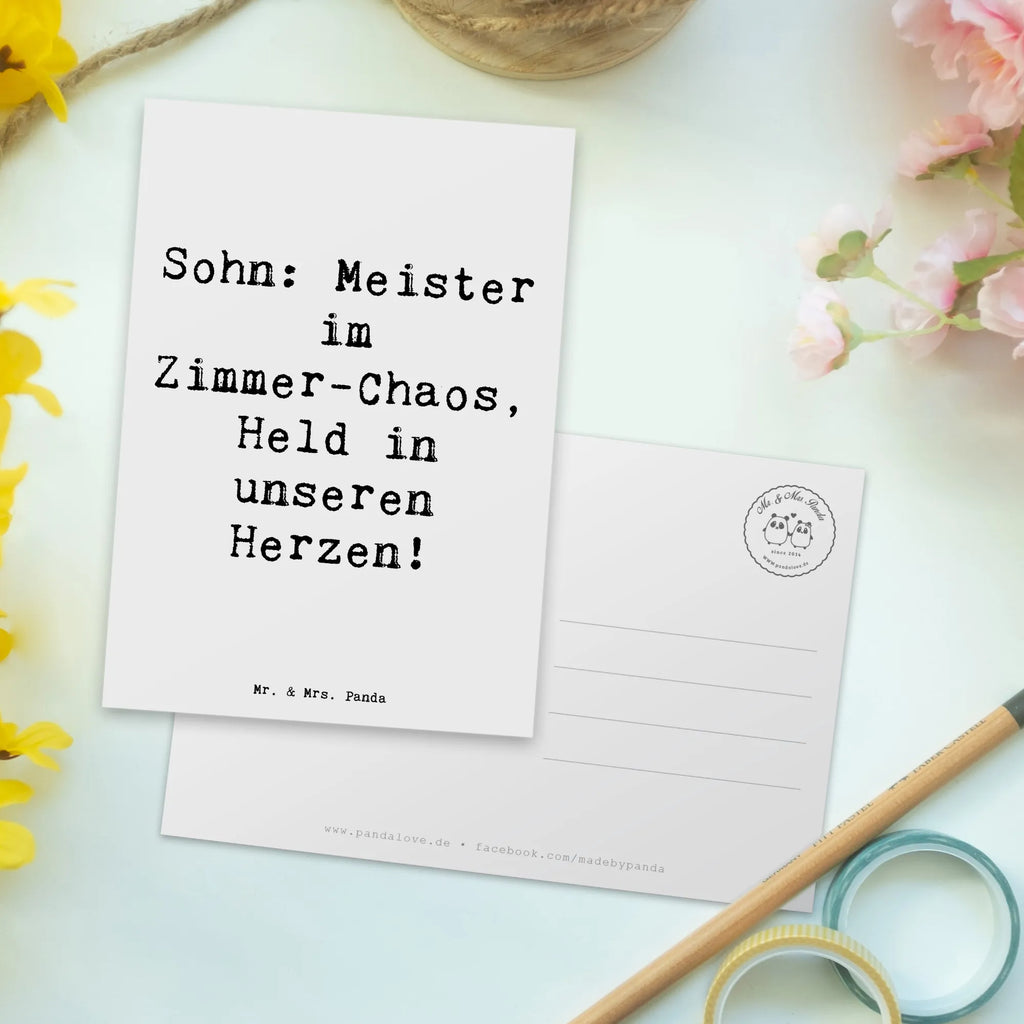 Postkarte Spruch Sohn Chaosheld Postkarte, Karte, Geschenkkarte, Grußkarte, Einladung, Ansichtskarte, Geburtstagskarte, Einladungskarte, Dankeskarte, Ansichtskarten, Einladung Geburtstag, Einladungskarten Geburtstag, Familie, Vatertag, Muttertag, Bruder, Schwester, Mama, Papa, Oma, Opa