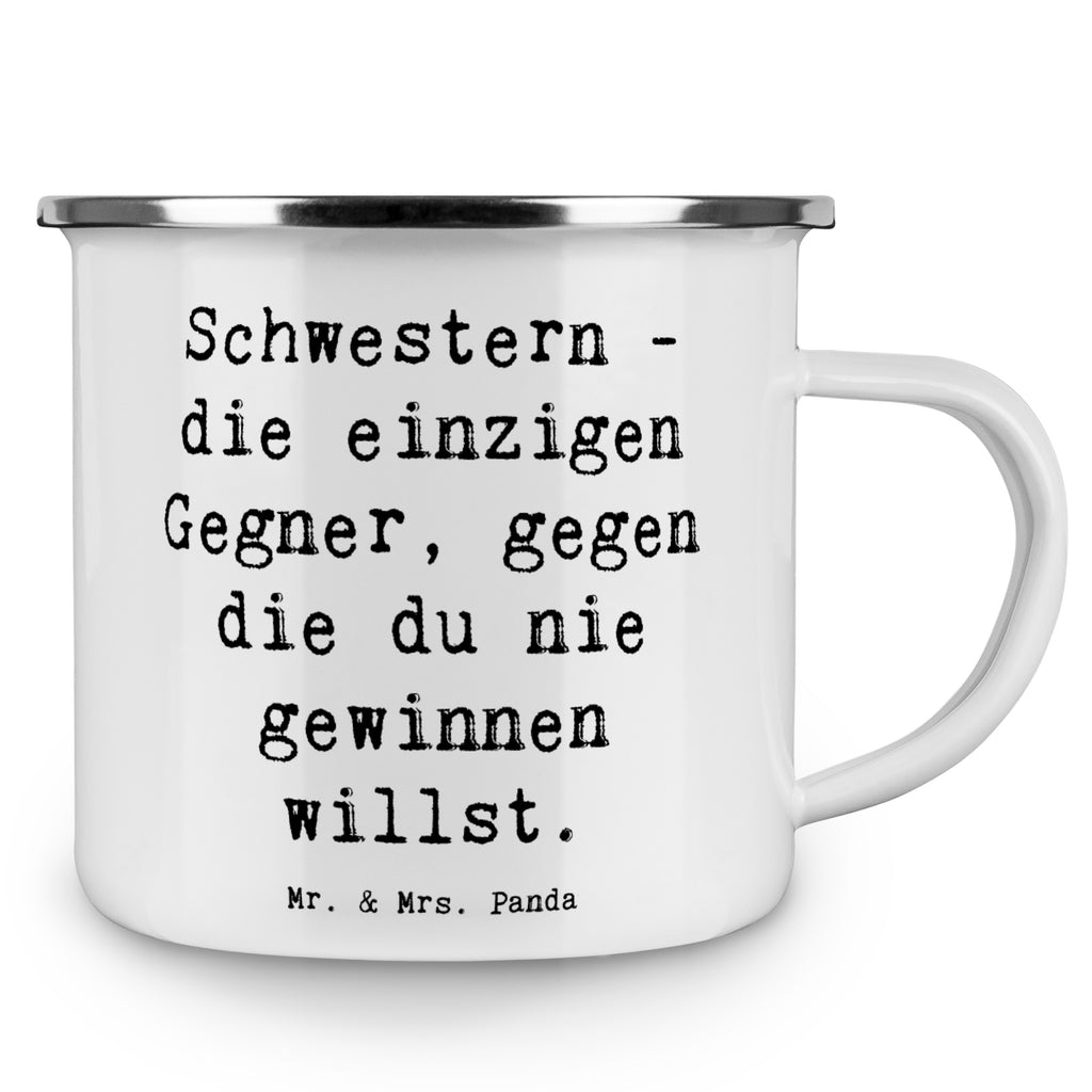 Camping Emaille Tasse Schwester Rivalin Campingtasse, Trinkbecher, Metalltasse, Outdoor Tasse, Emaille Trinkbecher, Blechtasse Outdoor, Emaille Campingbecher, Edelstahl Trinkbecher, Metalltasse für Camping, Kaffee Blechtasse, Camping Tasse Metall