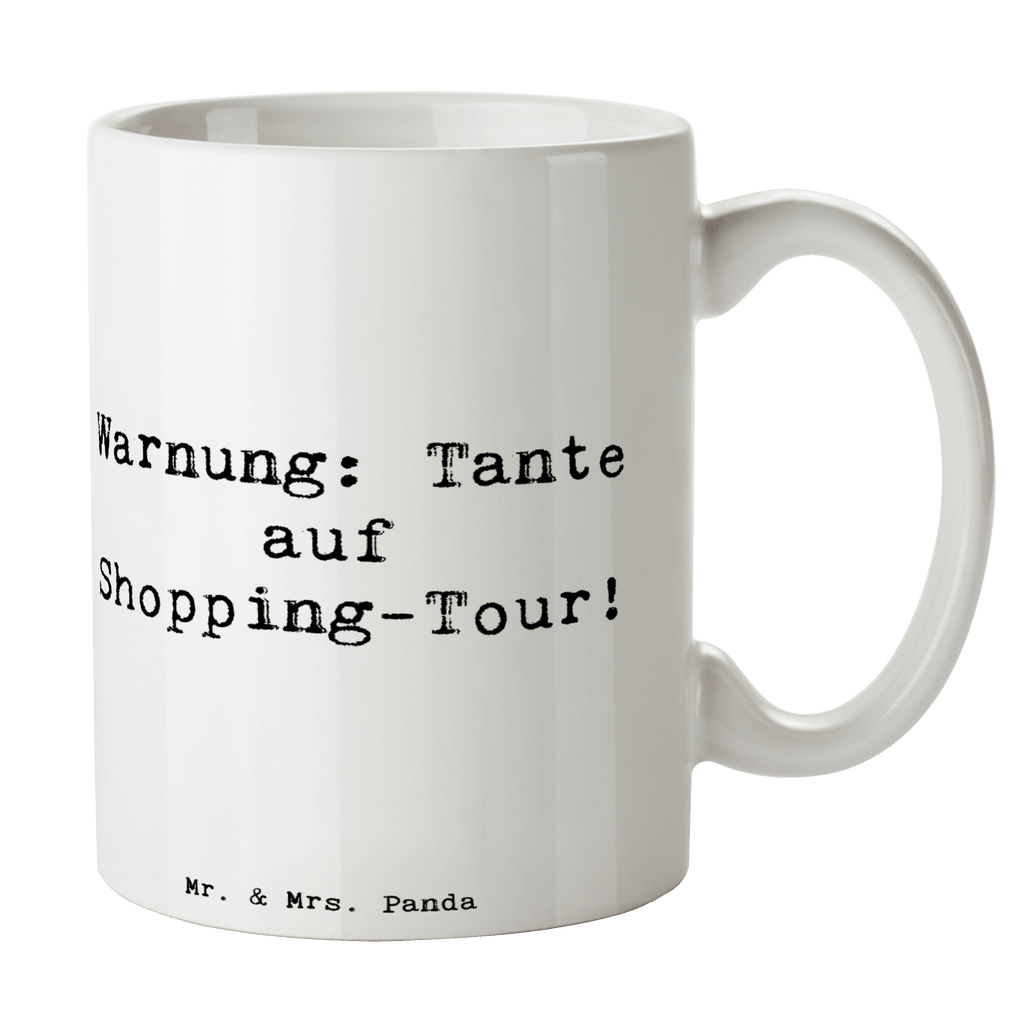 Tasse Warnung: Tante auf Shopping-Tour! - Humorvoller Spruch für Geschenkartikel Tasse, Kaffeetasse, Teetasse, Becher, Kaffeebecher, Teebecher, Keramiktasse, Porzellantasse, Büro Tasse, Geschenk Tasse, Tasse Sprüche, Tasse Motive, Kaffeetassen, Tasse bedrucken, Designer Tasse, Cappuccino Tassen, Schöne Teetassen, Familie, Vatertag, Muttertag, Bruder, Schwester, Mama, Papa, Oma, Opa