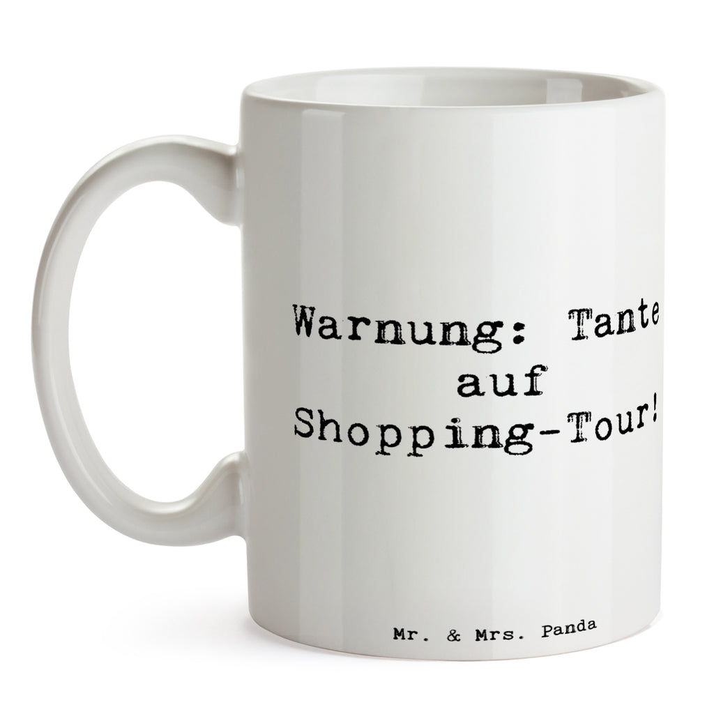 Tasse Warnung: Tante auf Shopping-Tour! - Humorvoller Spruch für Geschenkartikel Tasse, Kaffeetasse, Teetasse, Becher, Kaffeebecher, Teebecher, Keramiktasse, Porzellantasse, Büro Tasse, Geschenk Tasse, Tasse Sprüche, Tasse Motive, Kaffeetassen, Tasse bedrucken, Designer Tasse, Cappuccino Tassen, Schöne Teetassen, Familie, Vatertag, Muttertag, Bruder, Schwester, Mama, Papa, Oma, Opa