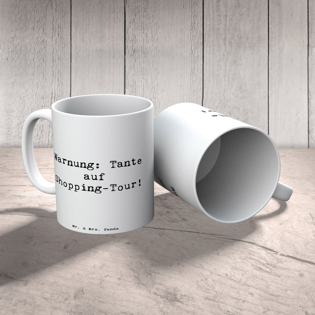 Tasse Warnung: Tante auf Shopping-Tour! - Humorvoller Spruch für Geschenkartikel Tasse, Kaffeetasse, Teetasse, Becher, Kaffeebecher, Teebecher, Keramiktasse, Porzellantasse, Büro Tasse, Geschenk Tasse, Tasse Sprüche, Tasse Motive, Kaffeetassen, Tasse bedrucken, Designer Tasse, Cappuccino Tassen, Schöne Teetassen, Familie, Vatertag, Muttertag, Bruder, Schwester, Mama, Papa, Oma, Opa