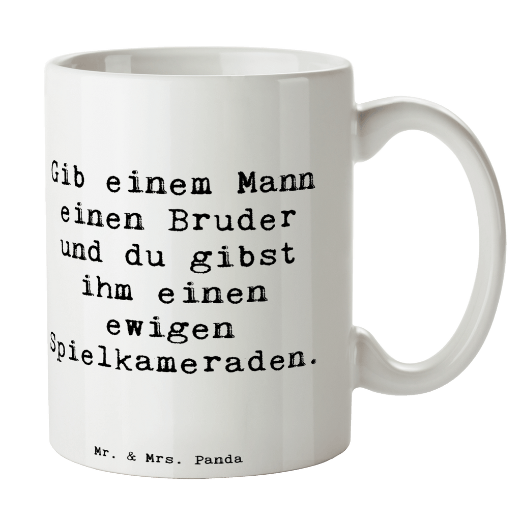 Tasse Spruch Bruder Spielkamerad Tasse, Kaffeetasse, Teetasse, Becher, Kaffeebecher, Teebecher, Keramiktasse, Porzellantasse, Büro Tasse, Geschenk Tasse, Tasse Sprüche, Tasse Motive, Kaffeetassen, Tasse bedrucken, Designer Tasse, Cappuccino Tassen, Schöne Teetassen, Familie, Vatertag, Muttertag, Bruder, Schwester, Mama, Papa, Oma, Opa