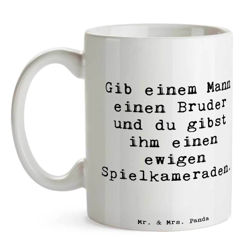 Tasse Spruch Bruder Spielkamerad Tasse, Kaffeetasse, Teetasse, Becher, Kaffeebecher, Teebecher, Keramiktasse, Porzellantasse, Büro Tasse, Geschenk Tasse, Tasse Sprüche, Tasse Motive, Kaffeetassen, Tasse bedrucken, Designer Tasse, Cappuccino Tassen, Schöne Teetassen, Familie, Vatertag, Muttertag, Bruder, Schwester, Mama, Papa, Oma, Opa