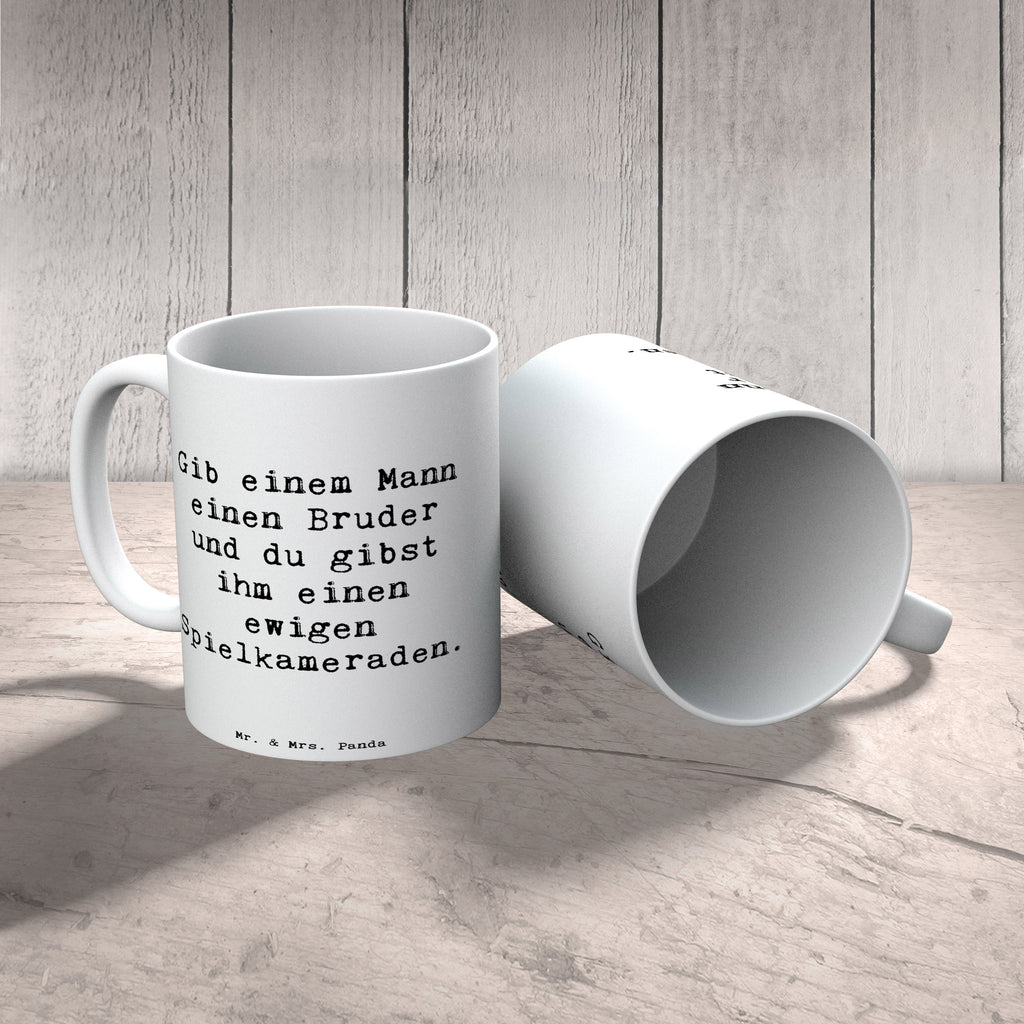 Tasse Spruch Bruder Spielkamerad Tasse, Kaffeetasse, Teetasse, Becher, Kaffeebecher, Teebecher, Keramiktasse, Porzellantasse, Büro Tasse, Geschenk Tasse, Tasse Sprüche, Tasse Motive, Kaffeetassen, Tasse bedrucken, Designer Tasse, Cappuccino Tassen, Schöne Teetassen, Familie, Vatertag, Muttertag, Bruder, Schwester, Mama, Papa, Oma, Opa