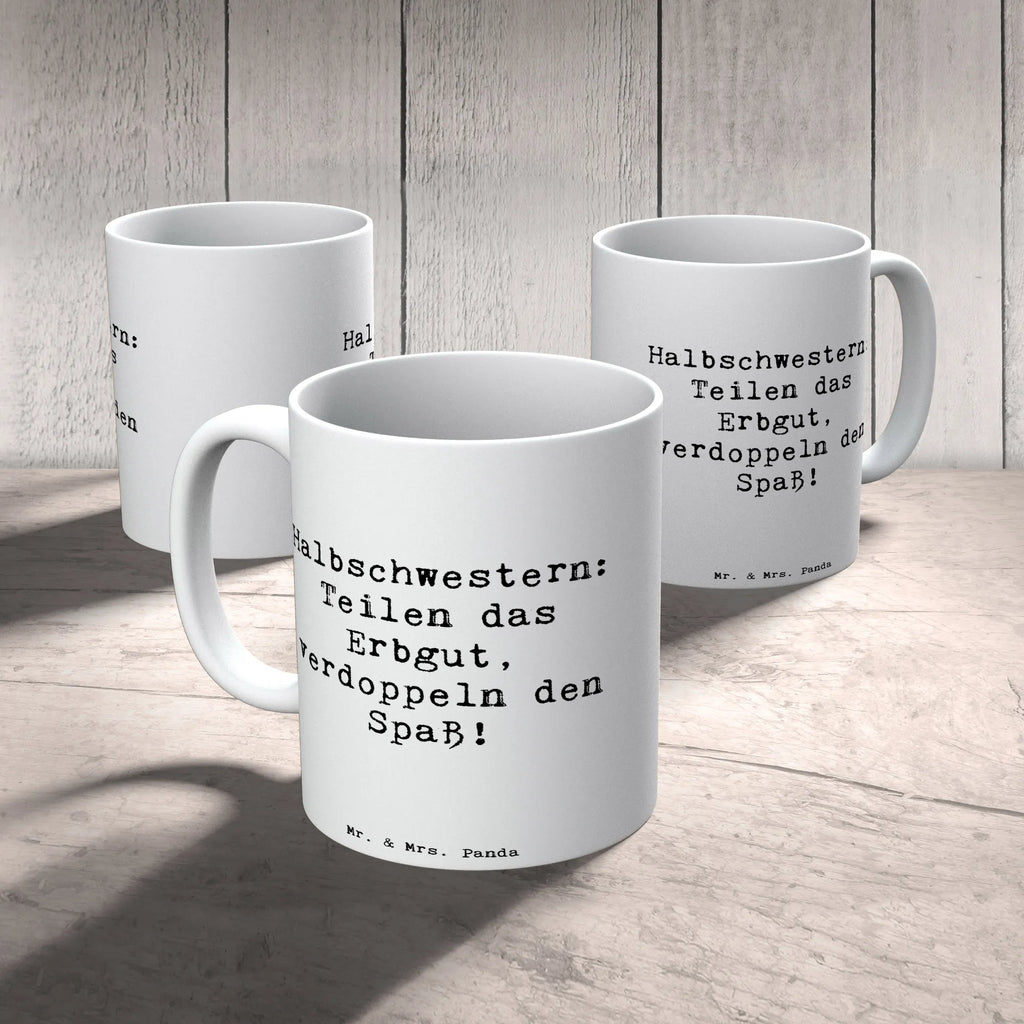 Tasse Spruch Halbschwester Freude Tasse, Kaffeetasse, Teetasse, Becher, Kaffeebecher, Teebecher, Keramiktasse, Porzellantasse, Büro Tasse, Geschenk Tasse, Tasse Sprüche, Tasse Motive, Kaffeetassen, Tasse bedrucken, Designer Tasse, Cappuccino Tassen, Schöne Teetassen, Familie, Vatertag, Muttertag, Bruder, Schwester, Mama, Papa, Oma, Opa