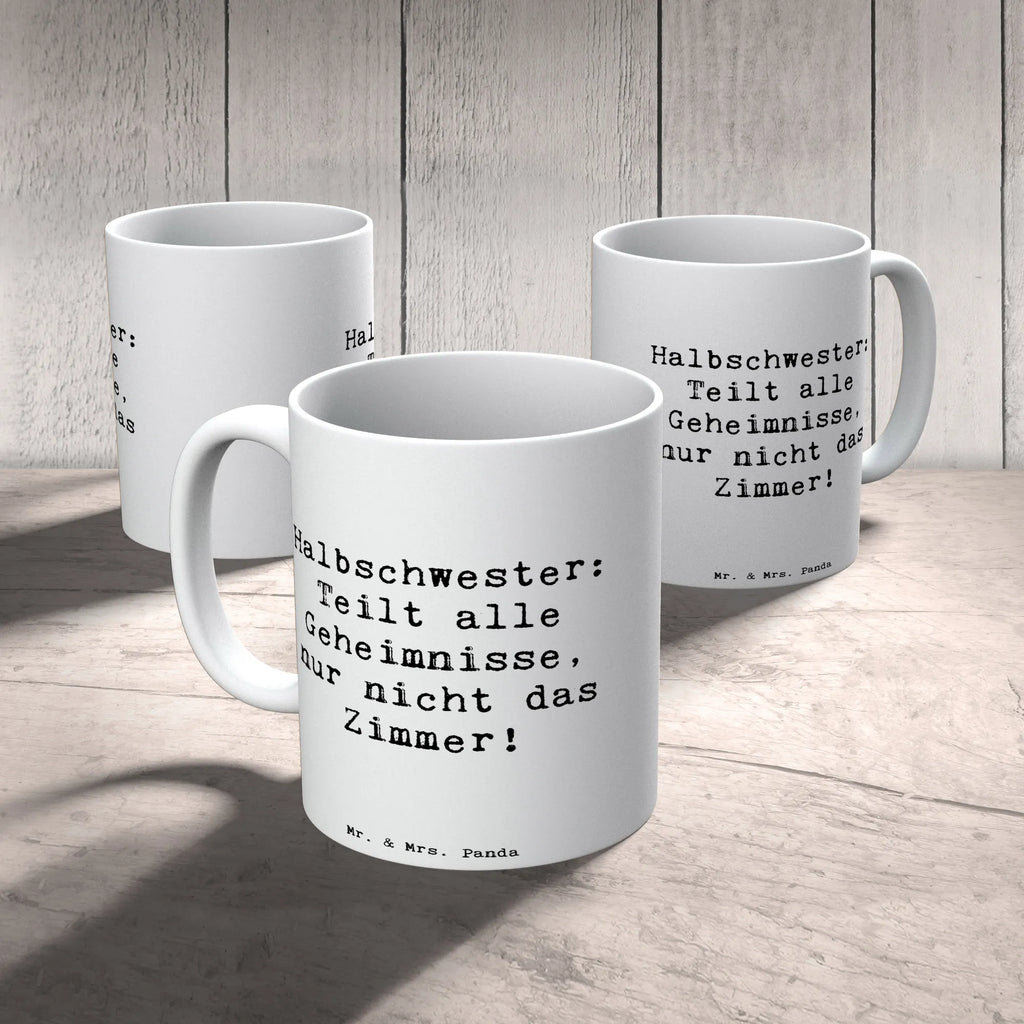 Tasse Spruch Halbschwester Geheimnisse Tasse, Kaffeetasse, Teetasse, Becher, Kaffeebecher, Teebecher, Keramiktasse, Porzellantasse, Büro Tasse, Geschenk Tasse, Tasse Sprüche, Tasse Motive, Kaffeetassen, Tasse bedrucken, Designer Tasse, Cappuccino Tassen, Schöne Teetassen, Familie, Vatertag, Muttertag, Bruder, Schwester, Mama, Papa, Oma, Opa