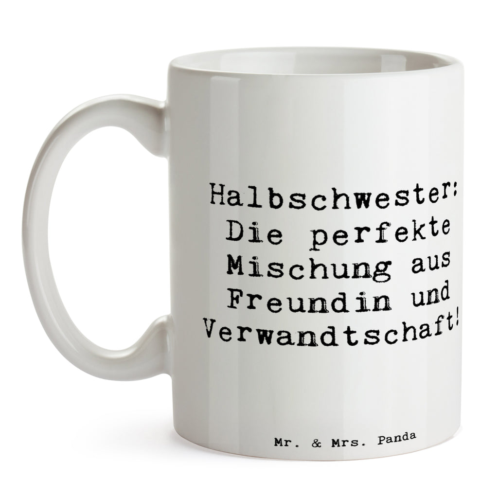 Tasse Spruch Halbschwester Glück Tasse, Kaffeetasse, Teetasse, Becher, Kaffeebecher, Teebecher, Keramiktasse, Porzellantasse, Büro Tasse, Geschenk Tasse, Tasse Sprüche, Tasse Motive, Kaffeetassen, Tasse bedrucken, Designer Tasse, Cappuccino Tassen, Schöne Teetassen, Familie, Vatertag, Muttertag, Bruder, Schwester, Mama, Papa, Oma, Opa