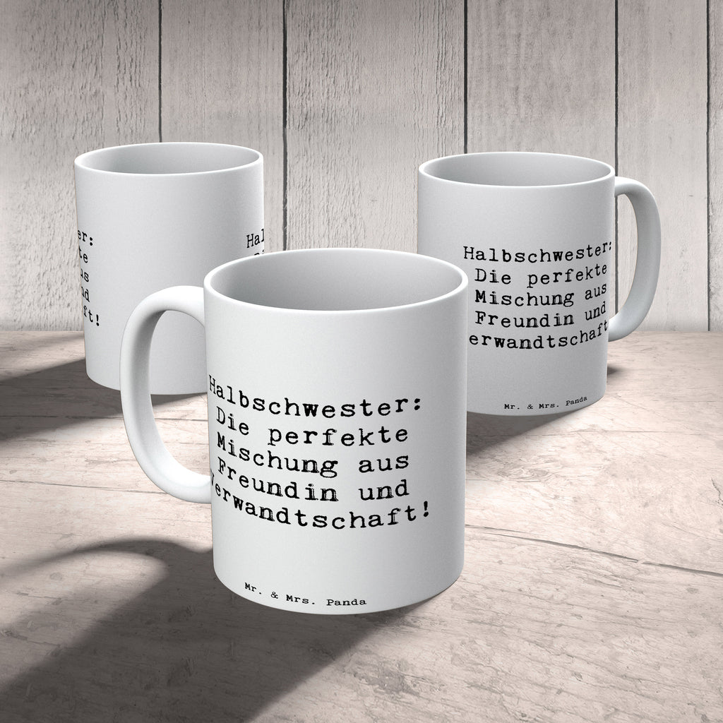 Tasse Spruch Halbschwester Glück Tasse, Kaffeetasse, Teetasse, Becher, Kaffeebecher, Teebecher, Keramiktasse, Porzellantasse, Büro Tasse, Geschenk Tasse, Tasse Sprüche, Tasse Motive, Kaffeetassen, Tasse bedrucken, Designer Tasse, Cappuccino Tassen, Schöne Teetassen, Familie, Vatertag, Muttertag, Bruder, Schwester, Mama, Papa, Oma, Opa