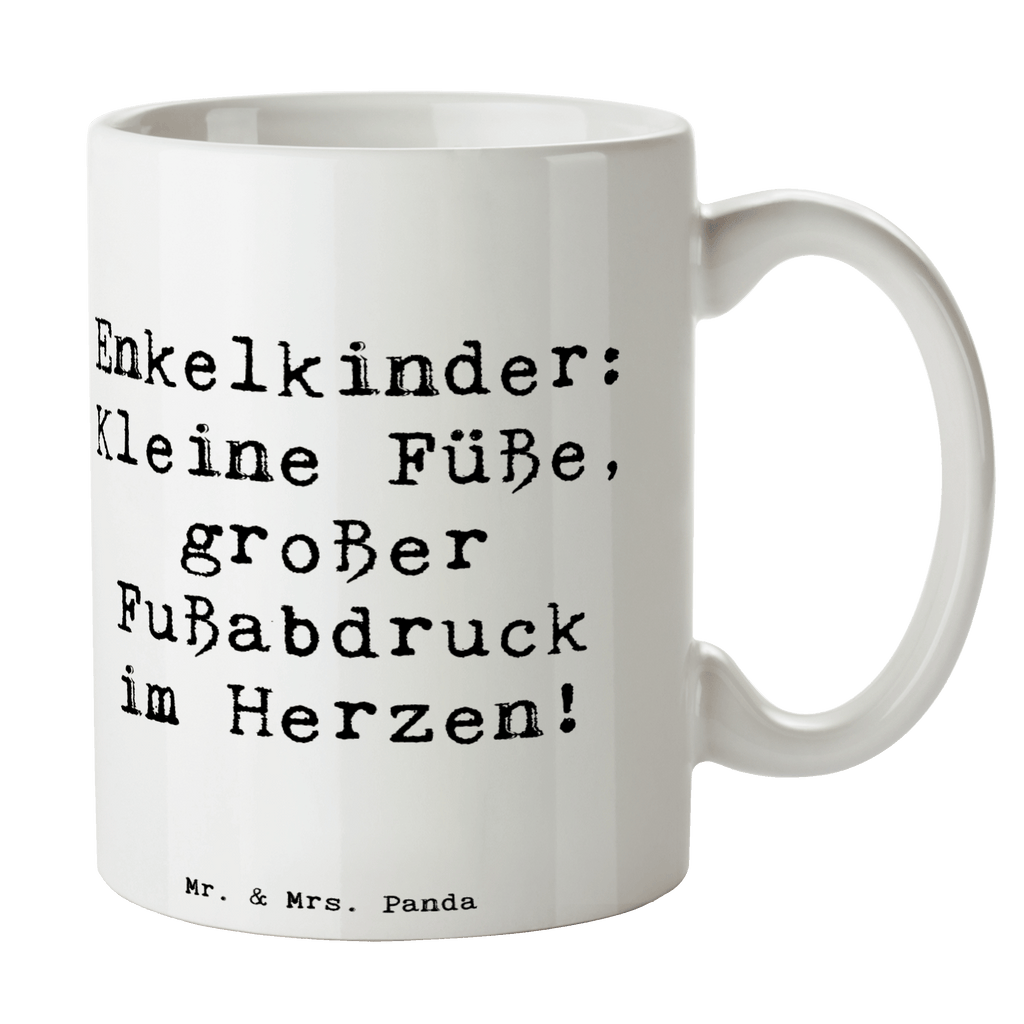 Tasse Spruch Enkelkinder Fußabdruck Tasse, Kaffeetasse, Teetasse, Becher, Kaffeebecher, Teebecher, Keramiktasse, Porzellantasse, Büro Tasse, Geschenk Tasse, Tasse Sprüche, Tasse Motive, Kaffeetassen, Tasse bedrucken, Designer Tasse, Cappuccino Tassen, Schöne Teetassen, Familie, Vatertag, Muttertag, Bruder, Schwester, Mama, Papa, Oma, Opa