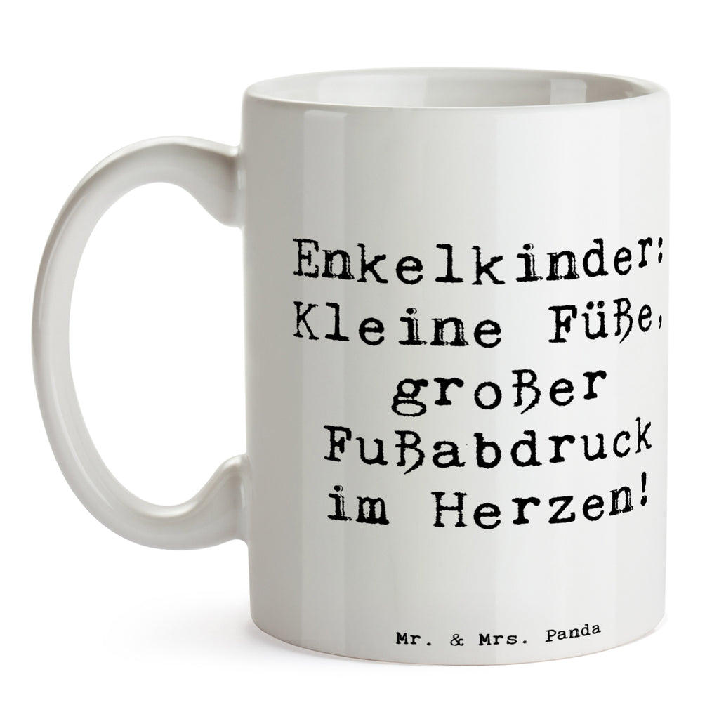 Tasse Spruch Enkelkinder Fußabdruck Tasse, Kaffeetasse, Teetasse, Becher, Kaffeebecher, Teebecher, Keramiktasse, Porzellantasse, Büro Tasse, Geschenk Tasse, Tasse Sprüche, Tasse Motive, Kaffeetassen, Tasse bedrucken, Designer Tasse, Cappuccino Tassen, Schöne Teetassen, Familie, Vatertag, Muttertag, Bruder, Schwester, Mama, Papa, Oma, Opa