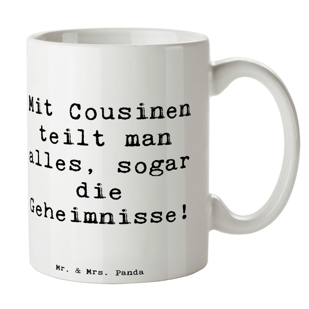 Tasse Spruch Cousine Geheimnisse Tasse, Kaffeetasse, Teetasse, Becher, Kaffeebecher, Teebecher, Keramiktasse, Porzellantasse, Büro Tasse, Geschenk Tasse, Tasse Sprüche, Tasse Motive, Kaffeetassen, Tasse bedrucken, Designer Tasse, Cappuccino Tassen, Schöne Teetassen, Familie, Vatertag, Muttertag, Bruder, Schwester, Mama, Papa, Oma, Opa