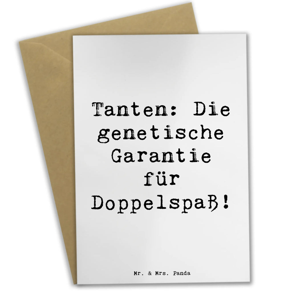 Grußkarte Spruch Tanten Doppelspaß Grußkarte, Klappkarte, Einladungskarte, Glückwunschkarte, Hochzeitskarte, Geburtstagskarte, Karte, Ansichtskarten, Familie, Vatertag, Muttertag, Bruder, Schwester, Mama, Papa, Oma, Opa