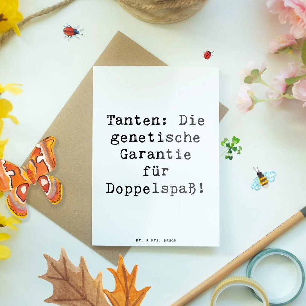 Grußkarte Spruch Tanten Doppelspaß Grußkarte, Klappkarte, Einladungskarte, Glückwunschkarte, Hochzeitskarte, Geburtstagskarte, Karte, Ansichtskarten, Familie, Vatertag, Muttertag, Bruder, Schwester, Mama, Papa, Oma, Opa