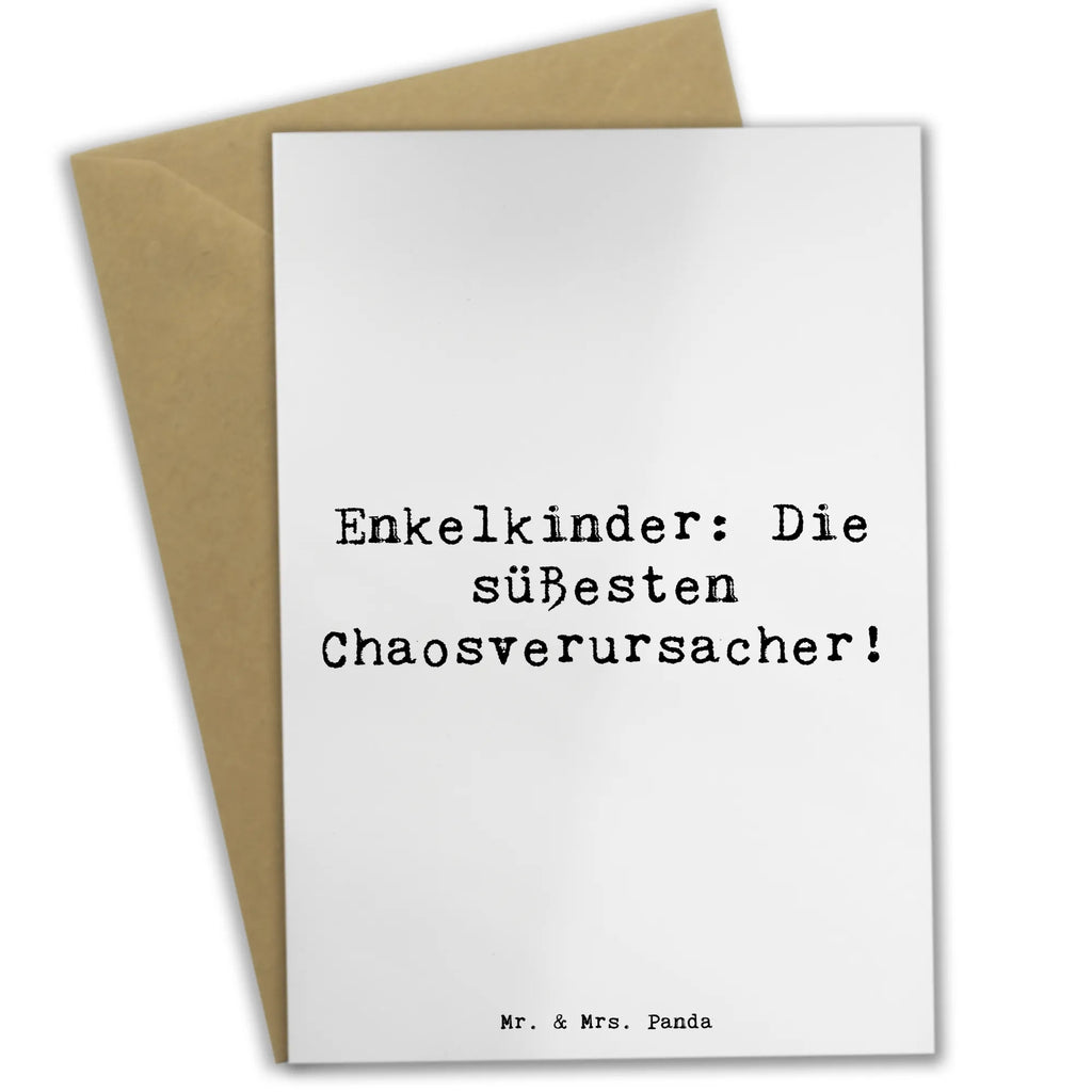 Grußkarte Spruch Enkelkinder: Die süßesten Chaosverursacher! Grußkarte, Klappkarte, Einladungskarte, Glückwunschkarte, Hochzeitskarte, Geburtstagskarte, Karte, Ansichtskarten, Familie, Vatertag, Muttertag, Bruder, Schwester, Mama, Papa, Oma, Opa