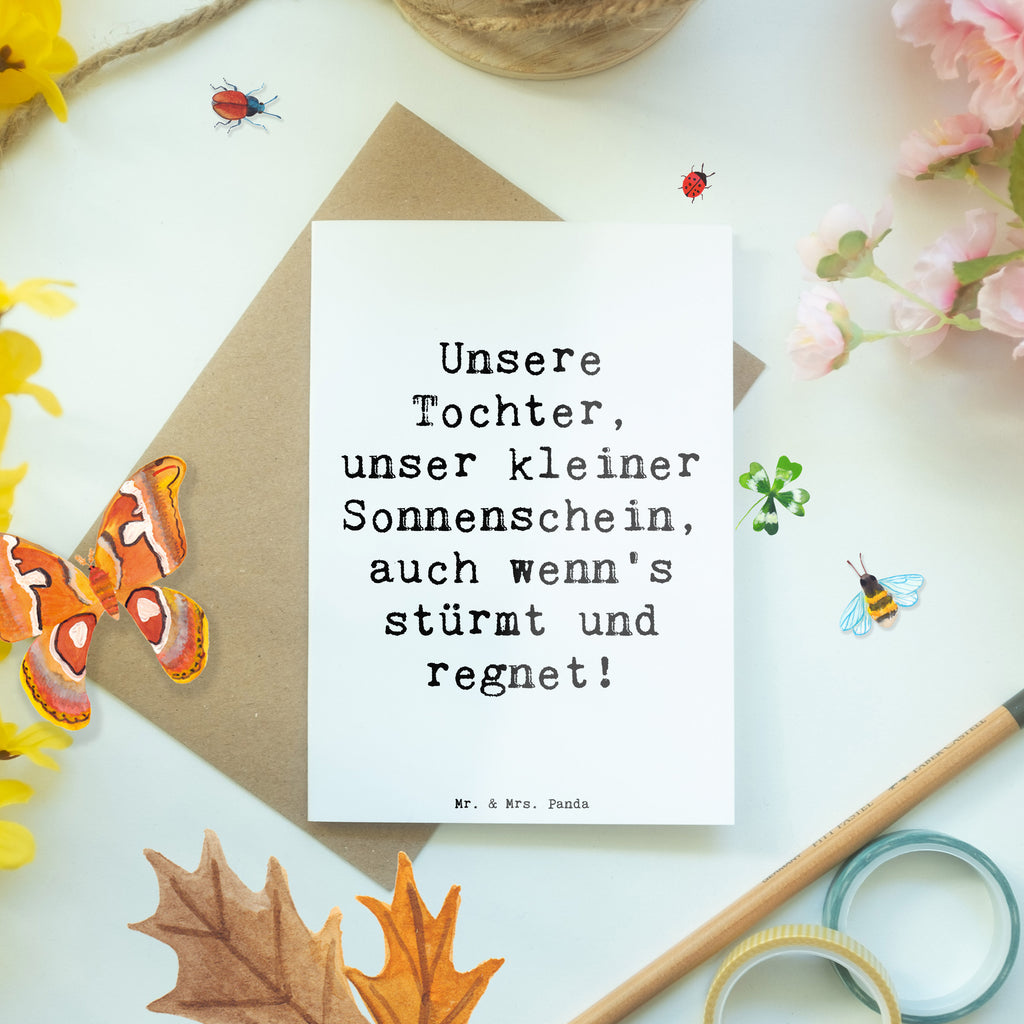 Grußkarte Tochter Sonnenschein Grußkarte, Klappkarte, Einladungskarte, Glückwunschkarte, Hochzeitskarte, Geburtstagskarte, Karte, Familie, Vatertag, Muttertag, Bruder, Schwester, Mama, Papa, Oma, Opa