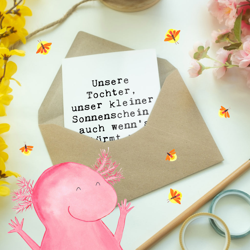 Grußkarte Tochter Sonnenschein Grußkarte, Klappkarte, Einladungskarte, Glückwunschkarte, Hochzeitskarte, Geburtstagskarte, Karte, Familie, Vatertag, Muttertag, Bruder, Schwester, Mama, Papa, Oma, Opa