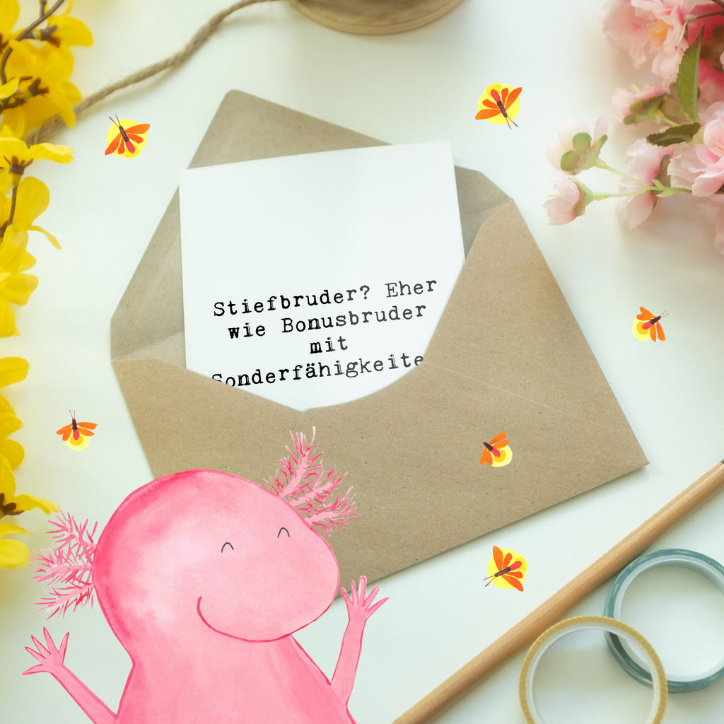 Grußkarte Spruch Stiefbruder Grußkarte, Klappkarte, Einladungskarte, Glückwunschkarte, Hochzeitskarte, Geburtstagskarte, Karte, Ansichtskarten, Familie, Vatertag, Muttertag, Bruder, Schwester, Mama, Papa, Oma, Opa