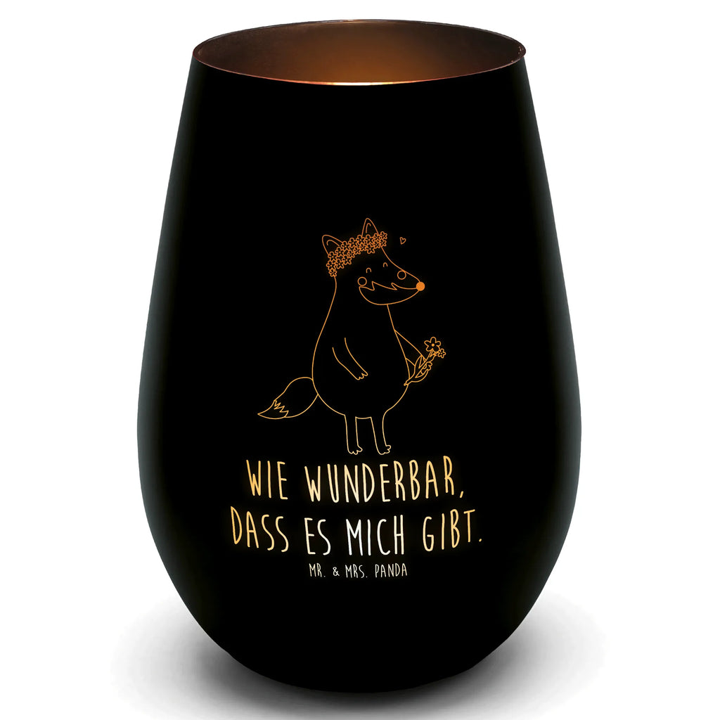 Gold Windlicht Fuchs Blumen Windlicht, Teelicht, Graviertes Windlicht, Windlicht Gravur, Kerze, Windlicht aus Glas, Teelicht aus Glas, Fuchs, Füchse, Fox, Liebe, Freundin, Fuchsmädchen, Blumenmädchen, Freundinnen, Liebesbeweis, Blume, Blumen, Motivation, Freude, ich, mich, Selbstliebe