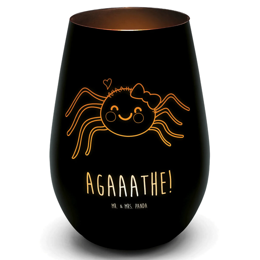 Gold Windlicht Spinne Agathe Freude Windlicht, Teelicht, Graviertes Windlicht, Windlicht Gravur, Kerze, Windlicht aus Glas, Teelicht aus Glas, Spinne Agathe, Spinne, Agathe, Videos, Merchandise, Viral, Viraler Hit, Trend, Beliebte Spinne