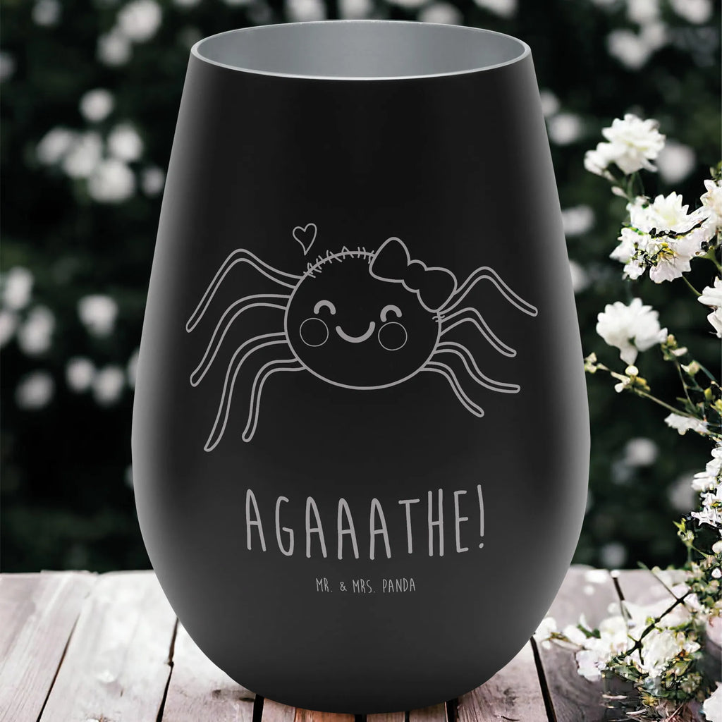 Gold Windlicht Spinne Agathe Freude Windlicht, Teelicht, Graviertes Windlicht, Windlicht Gravur, Kerze, Windlicht aus Glas, Teelicht aus Glas, Spinne Agathe, Spinne, Agathe, Videos, Merchandise, Viral, Viraler Hit, Trend, Beliebte Spinne