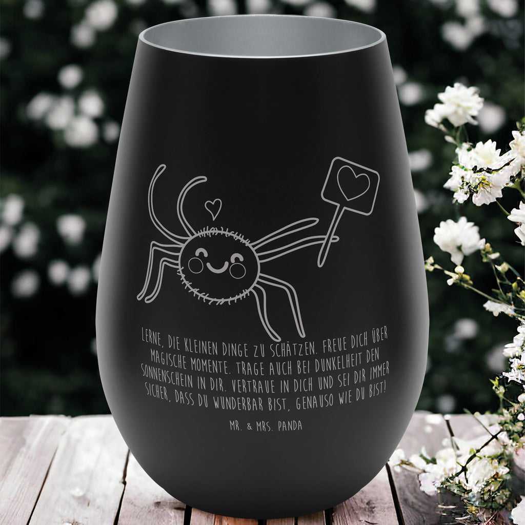 Gold Windlicht Spinne Agathe Motivation Windlicht, Teelicht, Graviertes Windlicht, Windlicht Gravur, Kerze, Windlicht aus Glas, Teelicht aus Glas, Spinne Agathe, Spinne, Agathe, Videos, Merchandise, Motivation, Glück, Liebe, Vertrauen, Dankeschön