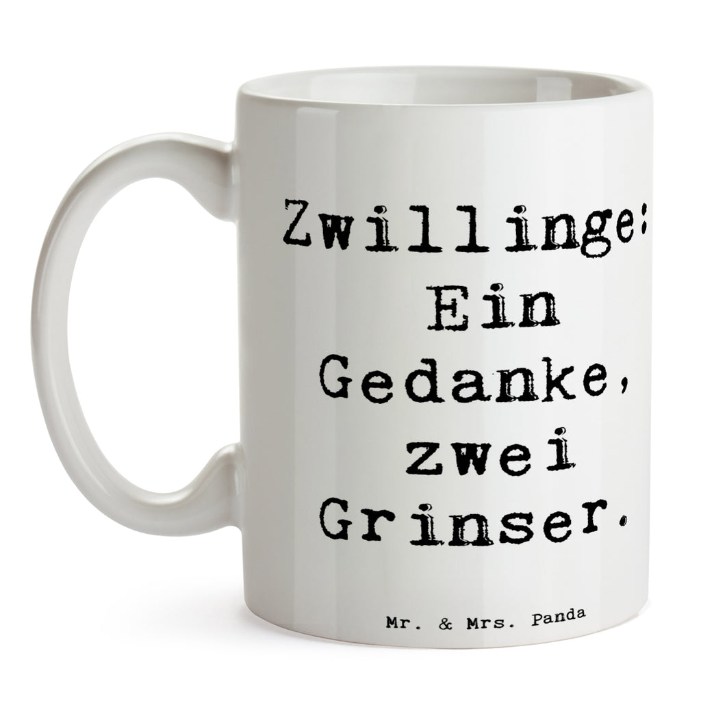 Tasse Spruch Zwillingsgeschwister Grinser Tasse, Kaffeetasse, Teetasse, Becher, Kaffeebecher, Teebecher, Keramiktasse, Porzellantasse, Büro Tasse, Geschenk Tasse, Tasse Sprüche, Tasse Motive, Kaffeetassen, Tasse bedrucken, Designer Tasse, Cappuccino Tassen, Schöne Teetassen, Familie, Vatertag, Muttertag, Bruder, Schwester, Mama, Papa, Oma, Opa