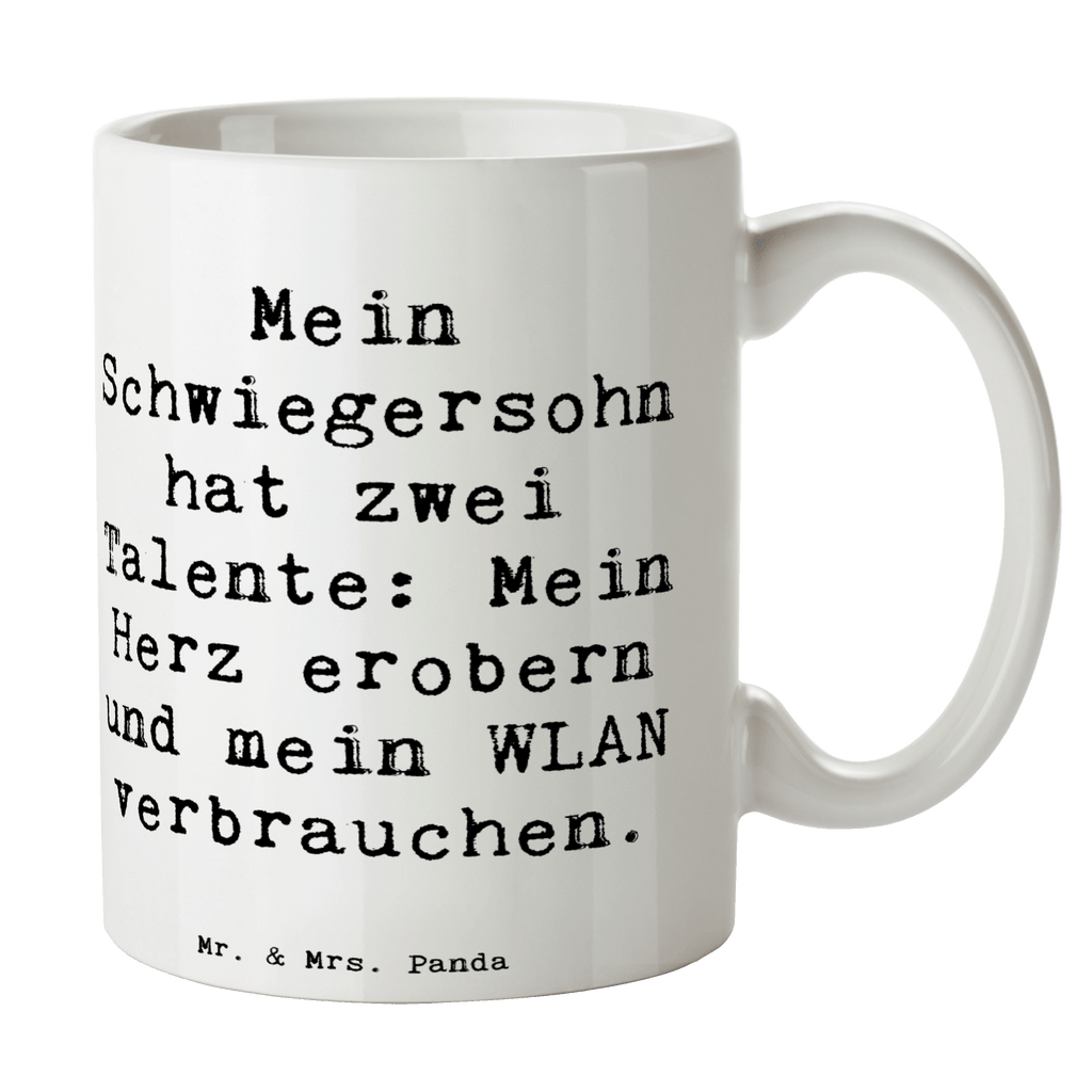 Tasse Spruch Schwiegersohn Talente Tasse, Kaffeetasse, Teetasse, Becher, Kaffeebecher, Teebecher, Keramiktasse, Porzellantasse, Büro Tasse, Geschenk Tasse, Tasse Sprüche, Tasse Motive, Kaffeetassen, Tasse bedrucken, Designer Tasse, Cappuccino Tassen, Schöne Teetassen, Familie, Vatertag, Muttertag, Bruder, Schwester, Mama, Papa, Oma, Opa