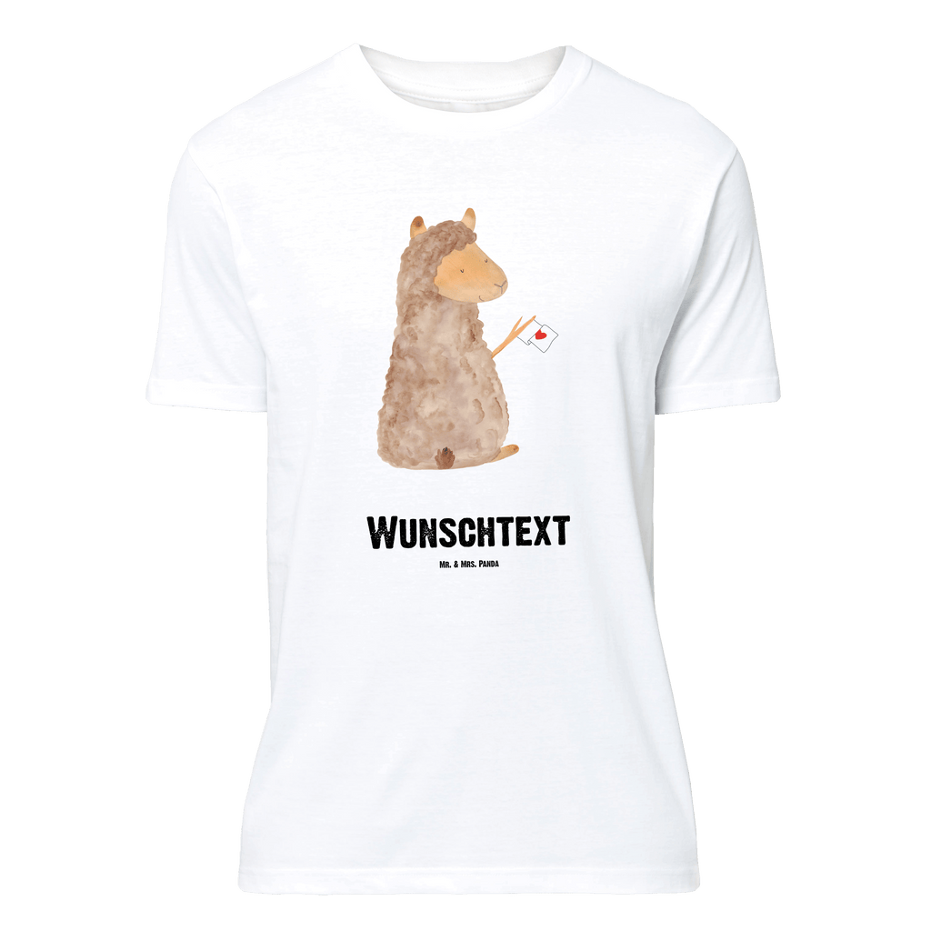 Personalisiertes T-Shirt Alpaka Fahne T-Shirt Personalisiert, T-Shirt mit Namen, T-Shirt mit Aufruck, Männer, Frauen, Wunschtext, Bedrucken, Alpaka, Lama, Alpakas, Lamas, Liebe