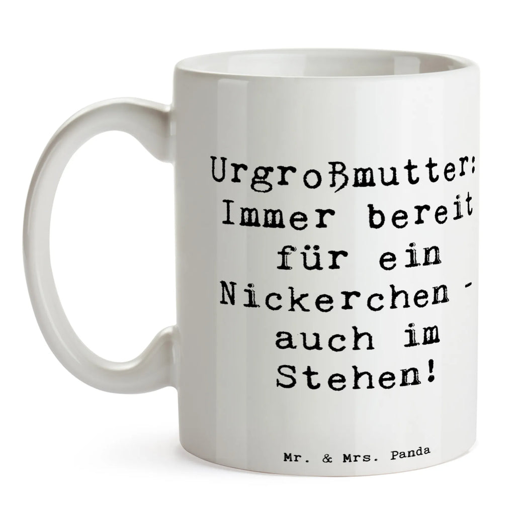 Tasse Spruch Urgroßmutter Nickerchen Tasse, Kaffeetasse, Teetasse, Becher, Kaffeebecher, Teebecher, Keramiktasse, Porzellantasse, Büro Tasse, Geschenk Tasse, Tasse Sprüche, Tasse Motive, Kaffeetassen, Tasse bedrucken, Designer Tasse, Cappuccino Tassen, Schöne Teetassen, Familie, Vatertag, Muttertag, Bruder, Schwester, Mama, Papa, Oma, Opa